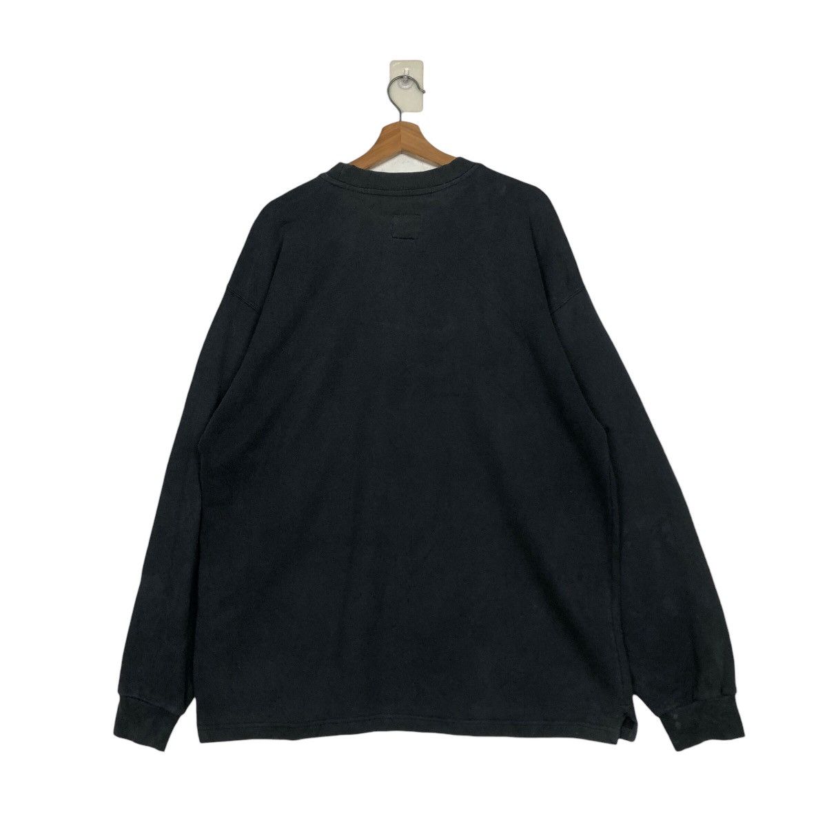 Nike 📌Rich Black Vintage Sweatshirt Nike Big Swoosh Size US M / EU 48-50 / 2 - 9 Thumbnail