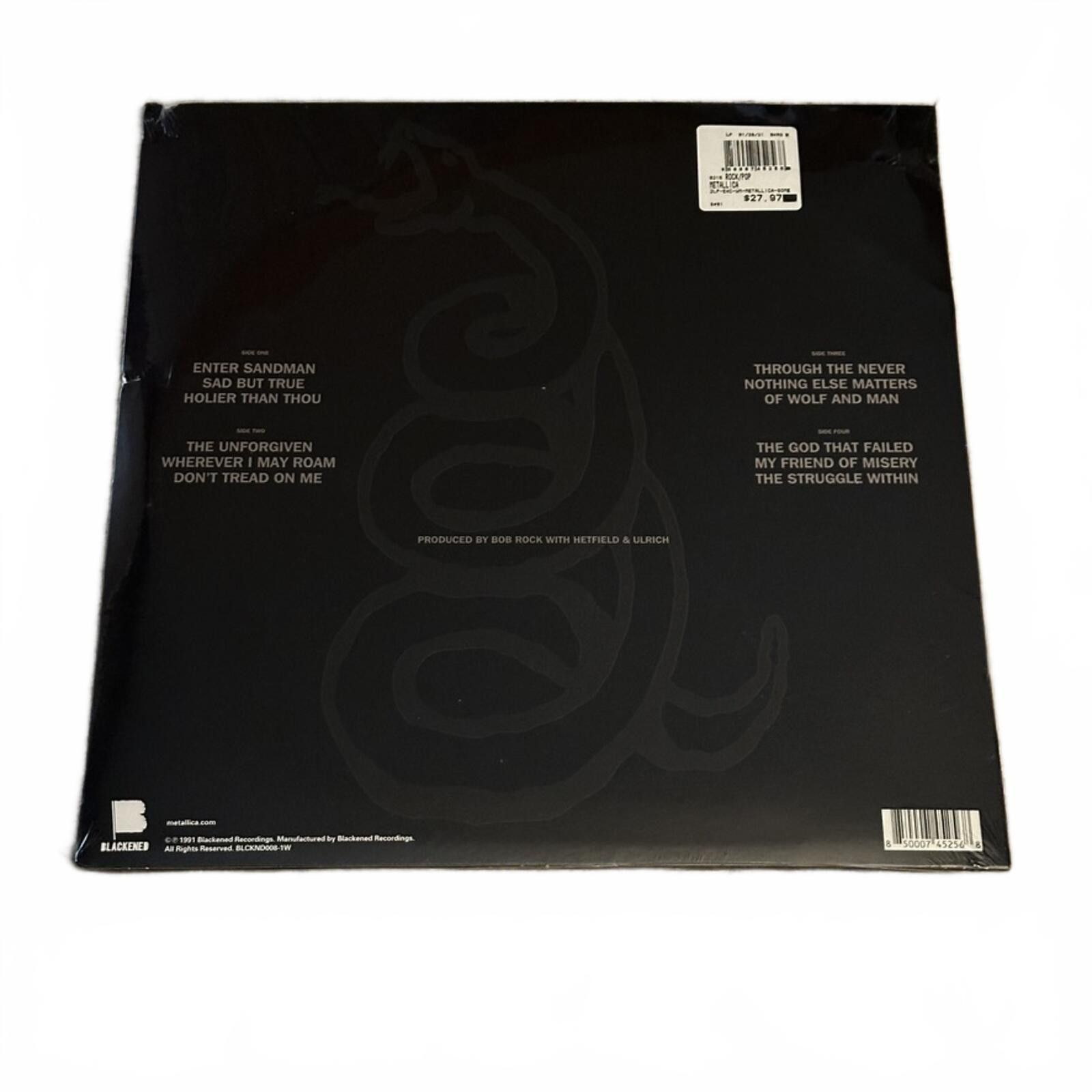 Metallica Metallica Black Album Vinyl LP Walmart Limited Marble Vinyl Size ONE SIZE - 8 Thumbnail