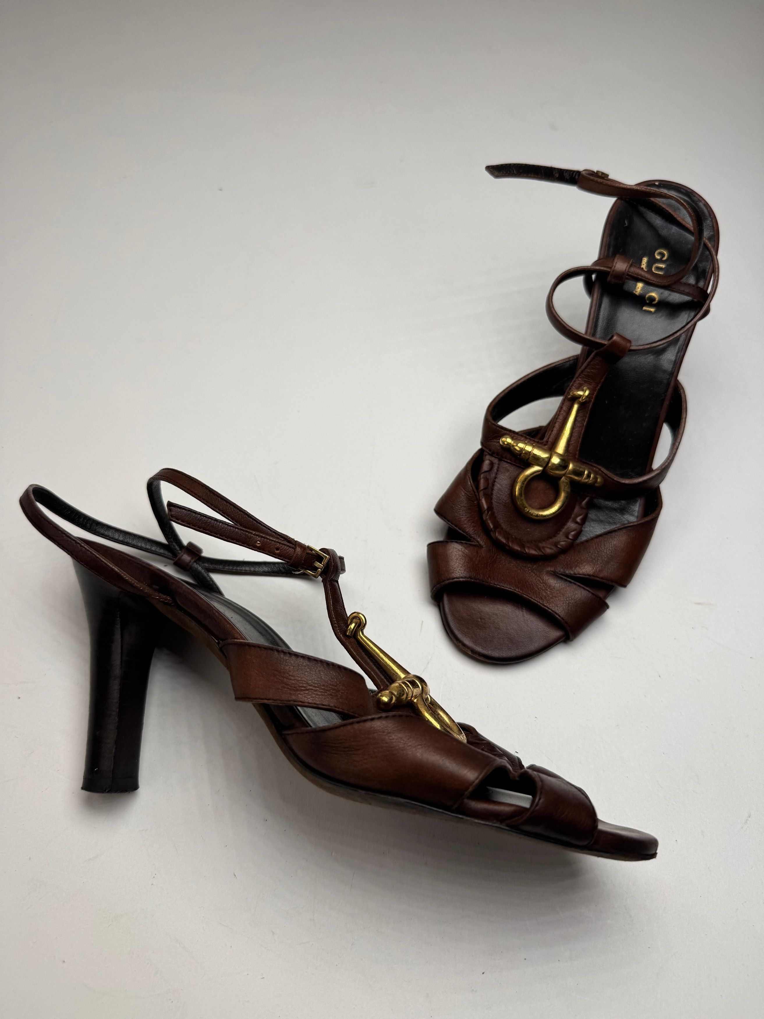 Gucci Vintage Horsebit Tom Ford Leather Pumps Brown EU36 Size US 5 / IT 35 - 1 Thumbnail