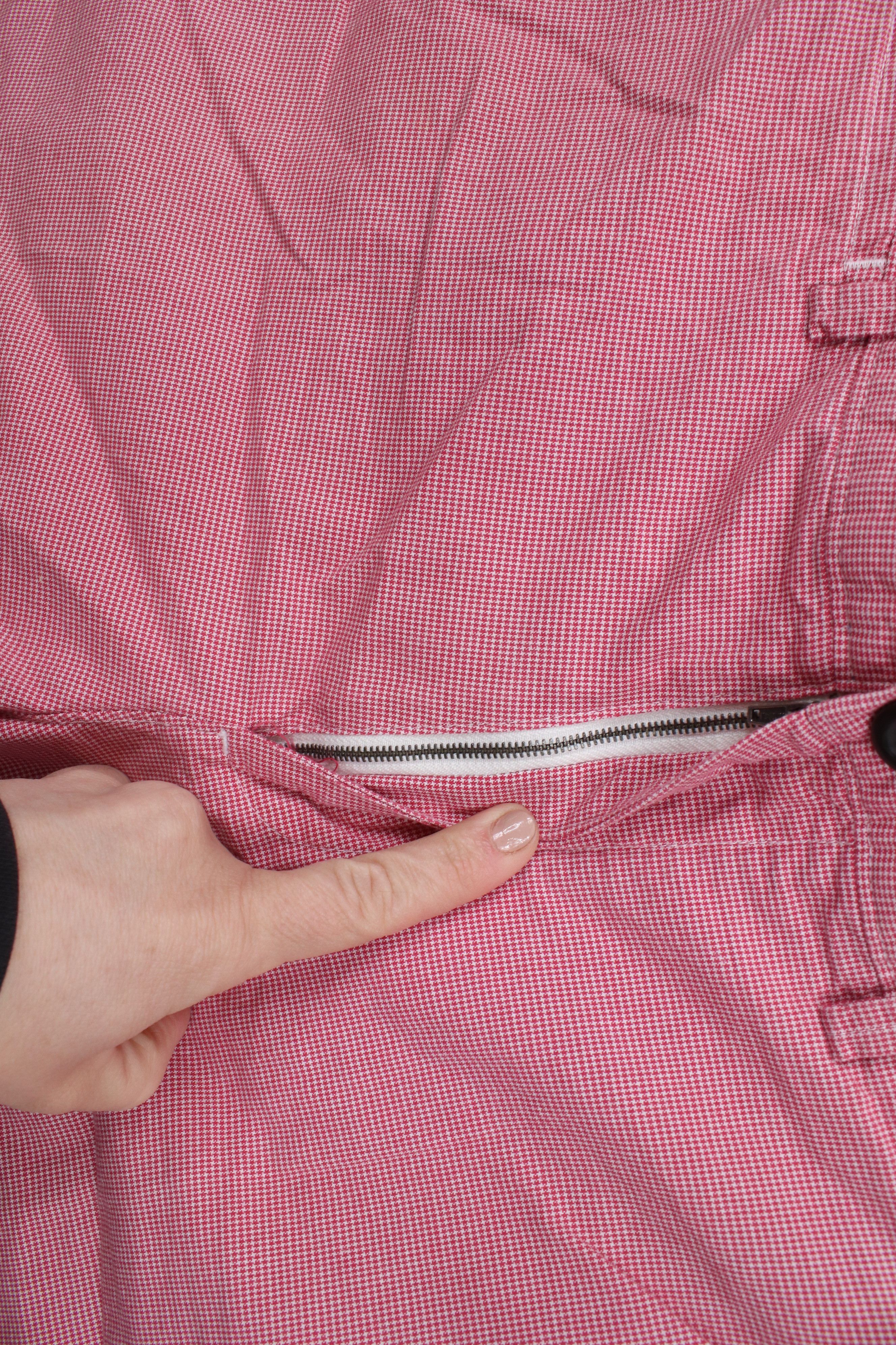 J.Crew × Vintage J Crew Mens Size 34 Cotton Houndstooth Club Chino Shorts Red Size US 34 / EU 50 - 5 Thumbnail