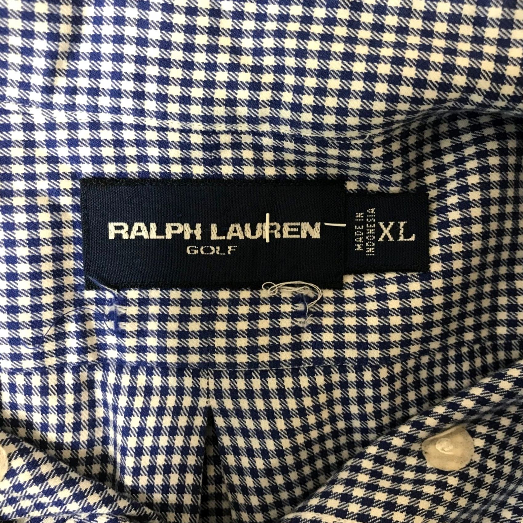 Ralph Lauren Ralph Lauren Golf Mens XL Navy Blue Gingham Check Long Sleeve Button Down Shirt Size US XL / EU 56 / 4 - 7 Thumbnail