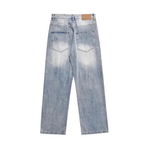 Japanese Brand × Jean Men's loose all-match straight American washed ripped jeans Size US 32 / EU 48 - 2 Thumbnail