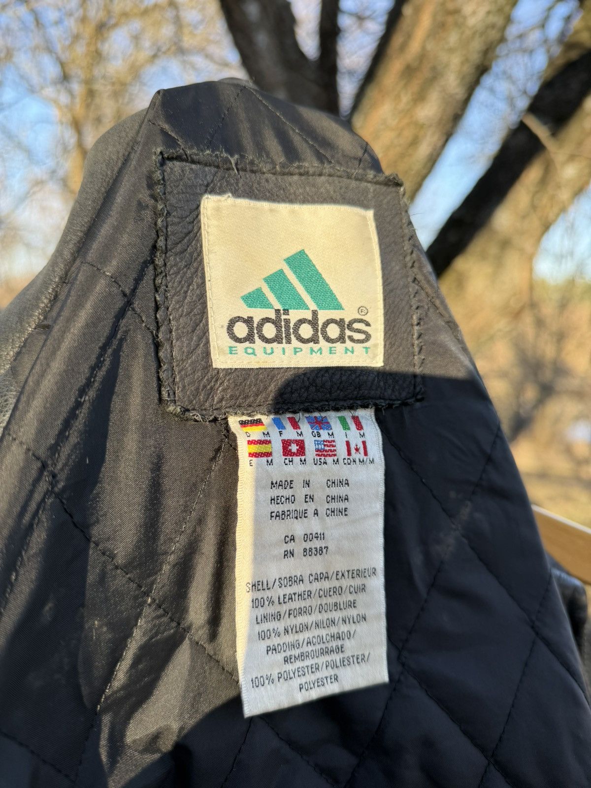 Adidas Vintage adidas equipment leather jacket ss90 Size US M / EU 48-50 / 2 - 5 Thumbnail
