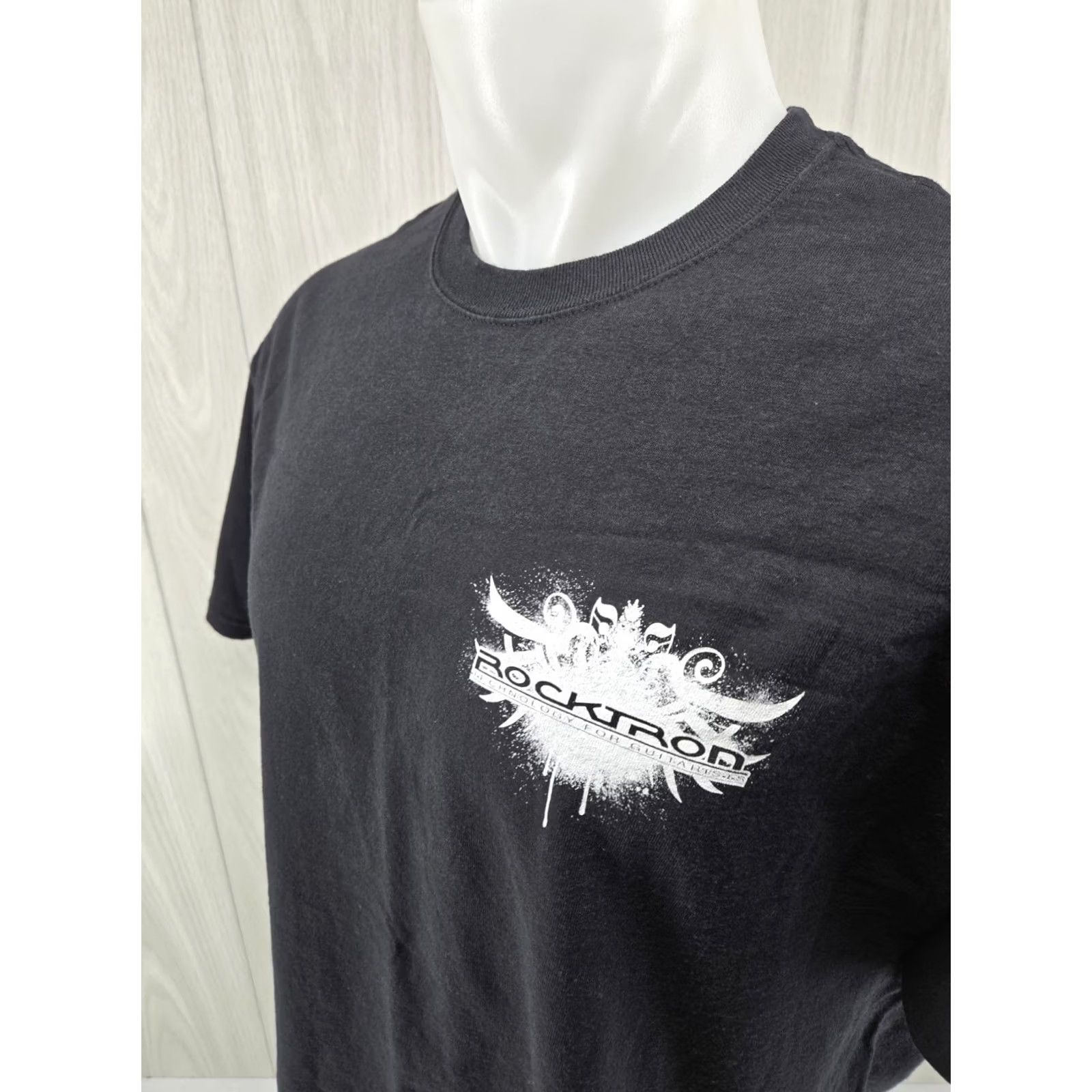 Hanes ROCKTRON Promo T Shirt Black XL Men Short Sleeve Graphic Print Hanes Cotton Shirt Mens XL Black Rocktron Promo T-Shirt Size US XL / EU 56 / 4 - 5 Thumbnail
