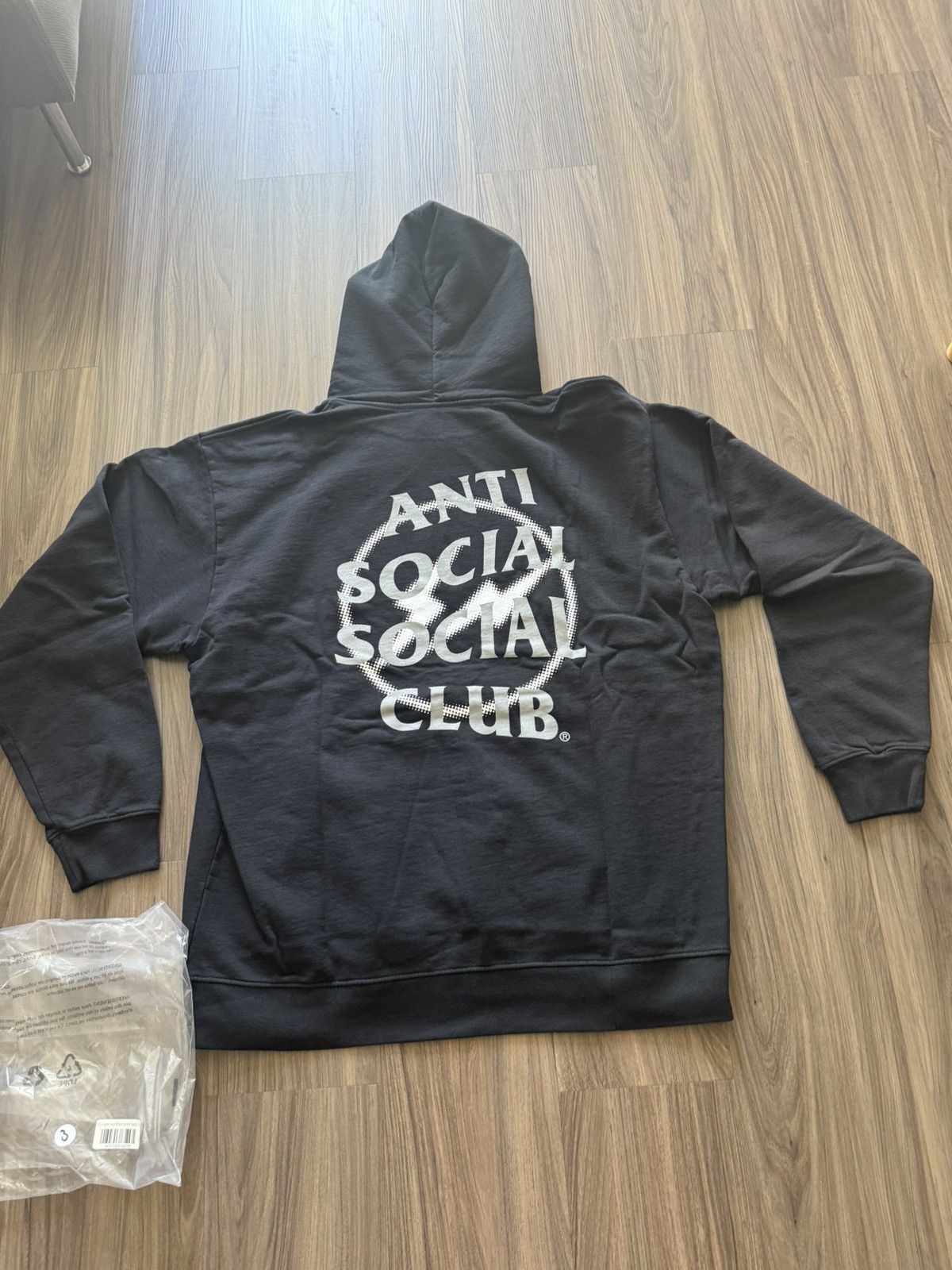Anti Social Social Club × Fragment Design Anti Social Social Club x Fragment Hoodie Black Grey XXL Size US XXL / EU 58 / 5 - 5 Thumbnail