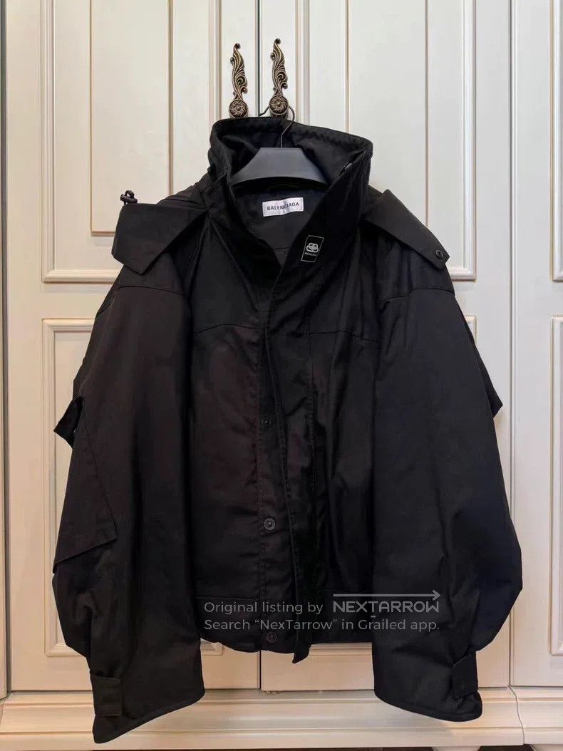 Balenciaga Balenciaga Black Windbreaker Size XXS / US 00 / IT 34 - 1 Thumbnail