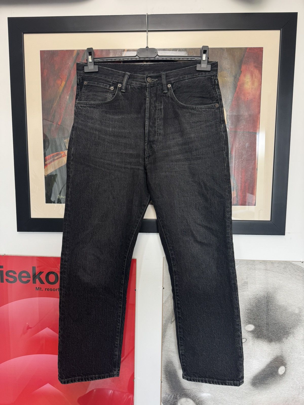 Acne Studios Acne Studios 2003 Vintage Black Washed Denim Jeans Regular Size US 30 / EU 46 - 1 Thumbnail
