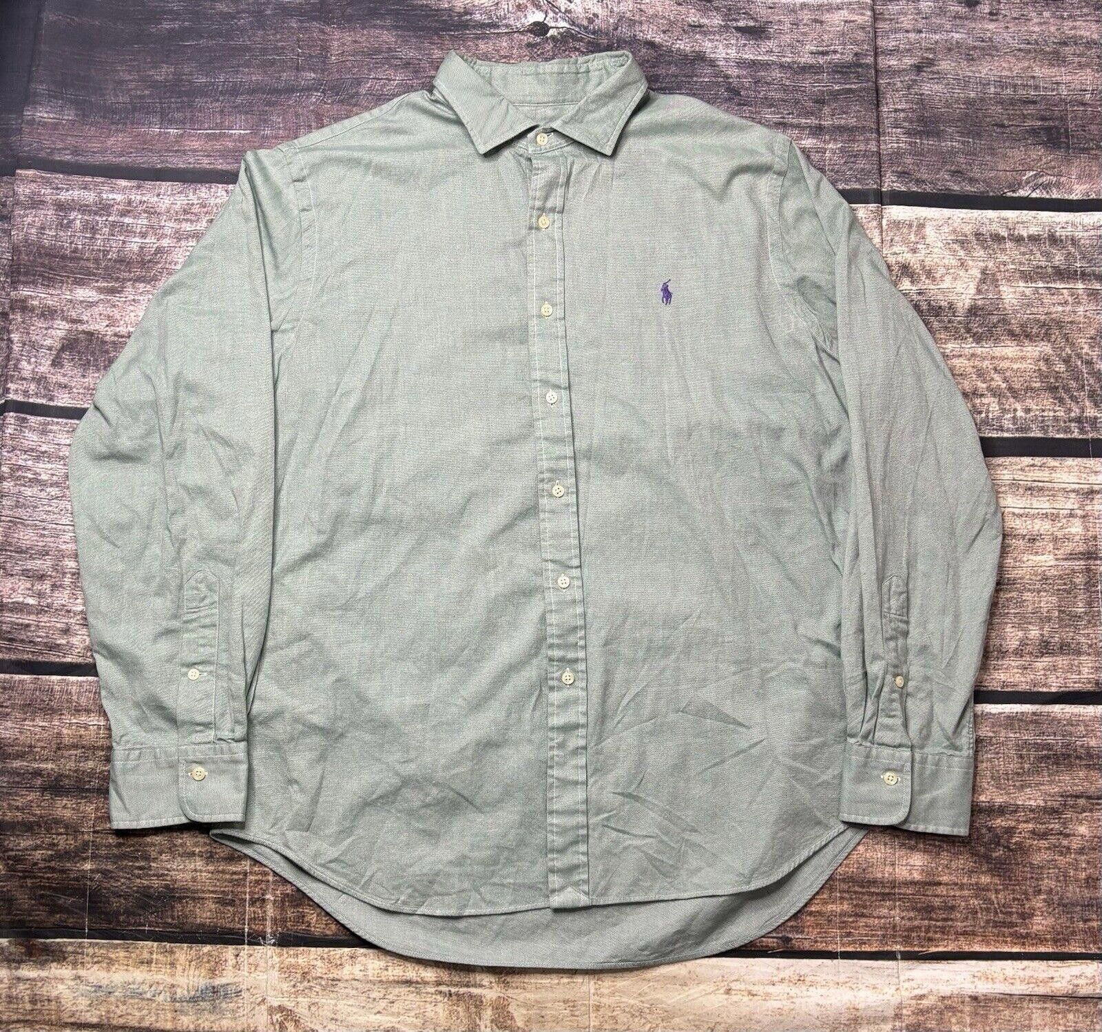 Polo Ralph Lauren Polo Ralph Lauren Shirt Men's XL Green Long Sleeve Button Up Size US XL / EU 56 / 4 - 1 Thumbnail