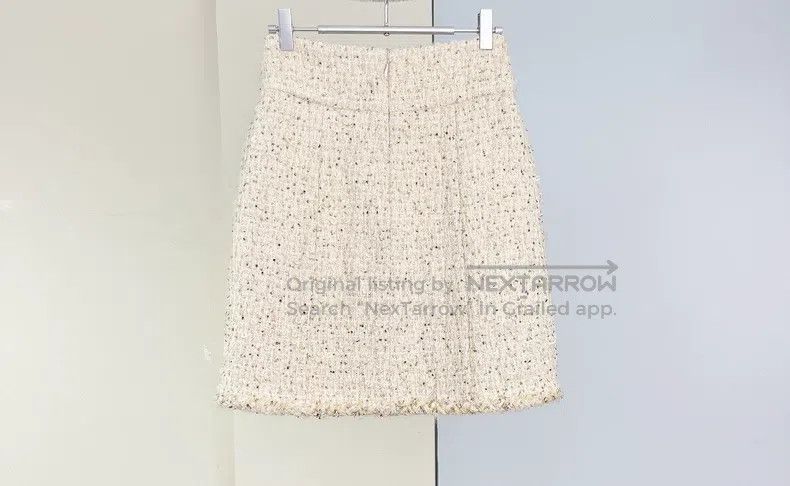 Chanel Chanel 19A Byzantine series white gold knitted skirt Size 42" / US 20 - 2 Thumbnail