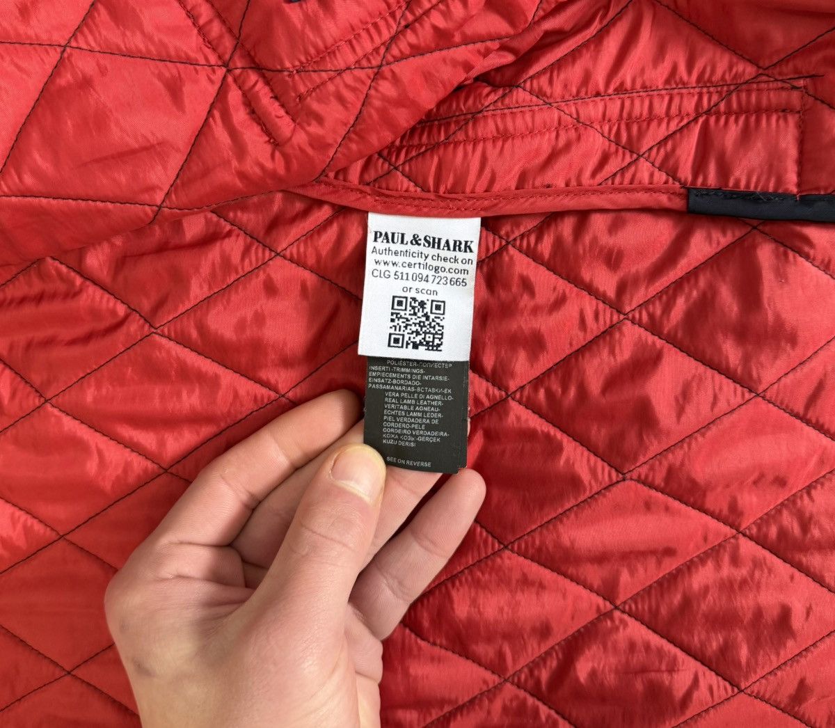 Paul & Shark Paul Shark Quilted Jacket Men 3XL Riri Zippers Lamb Leather Size US XXL / EU 58 / 5 - 9 Thumbnail
