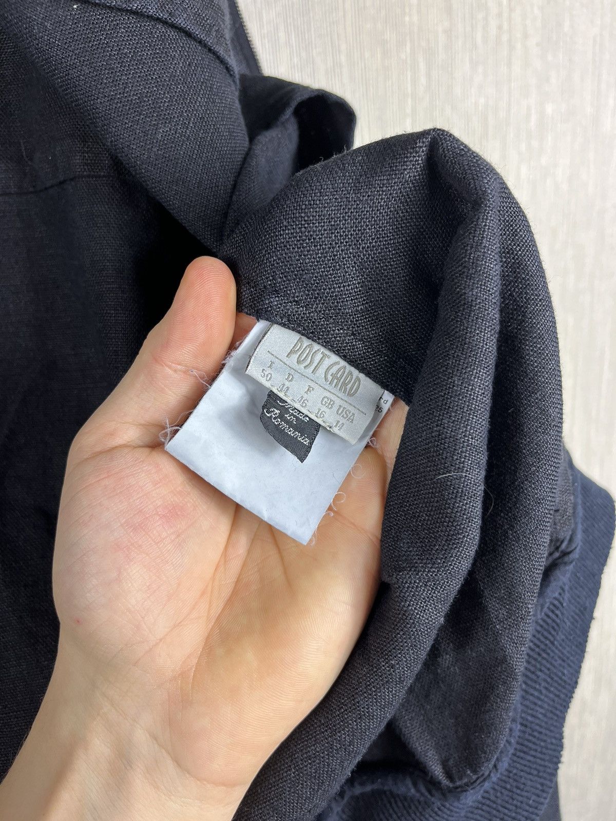 Other Post Card linen cropped navy bomber jacket boxy riri luxury Size XL / US 12-14 / IT 48-50 - 17 Thumbnail