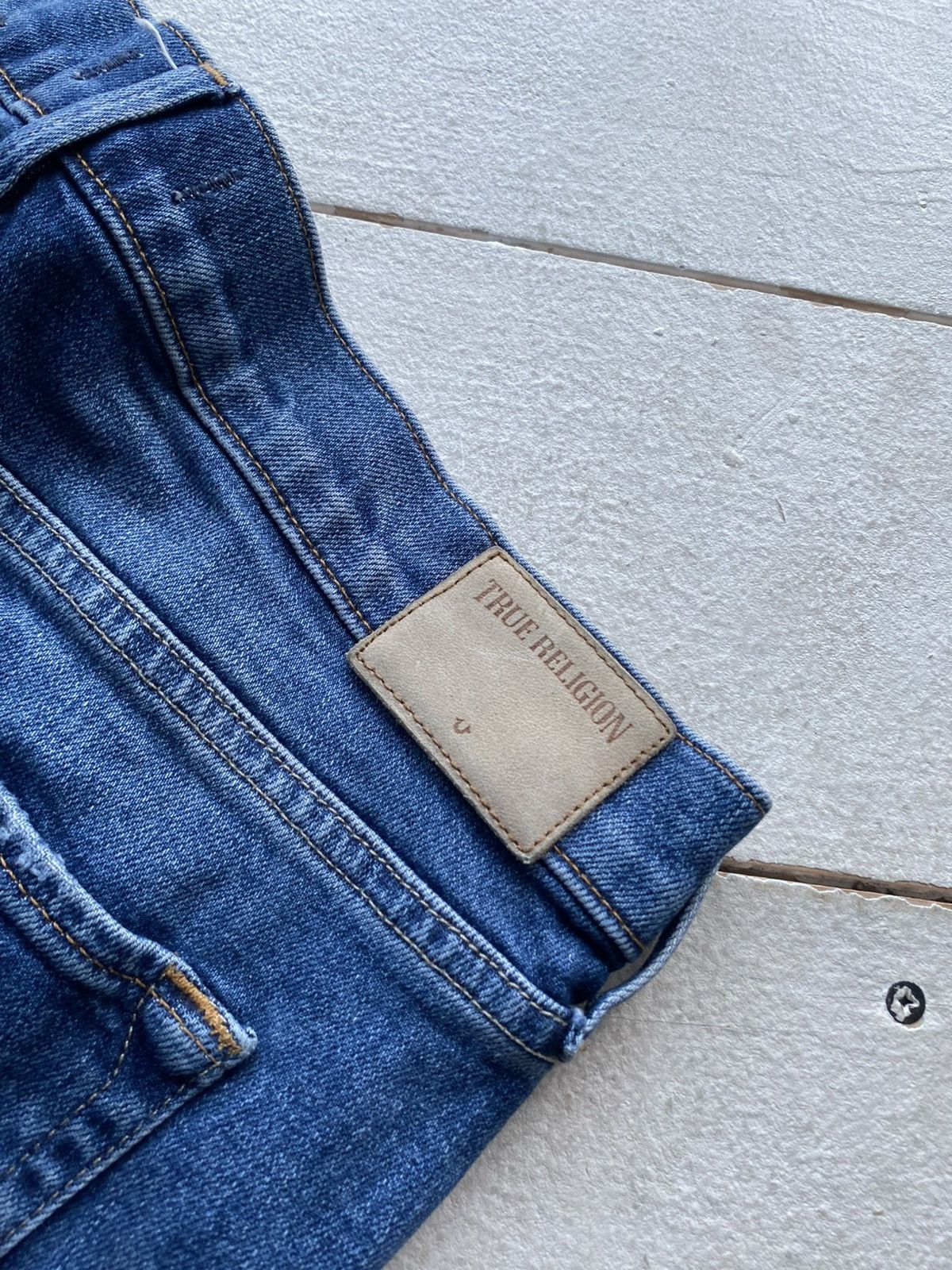 True Religion 00s Y2K True Religion Victoria Skinny Distressed Jeans Italy Size 29" - 15 Thumbnail