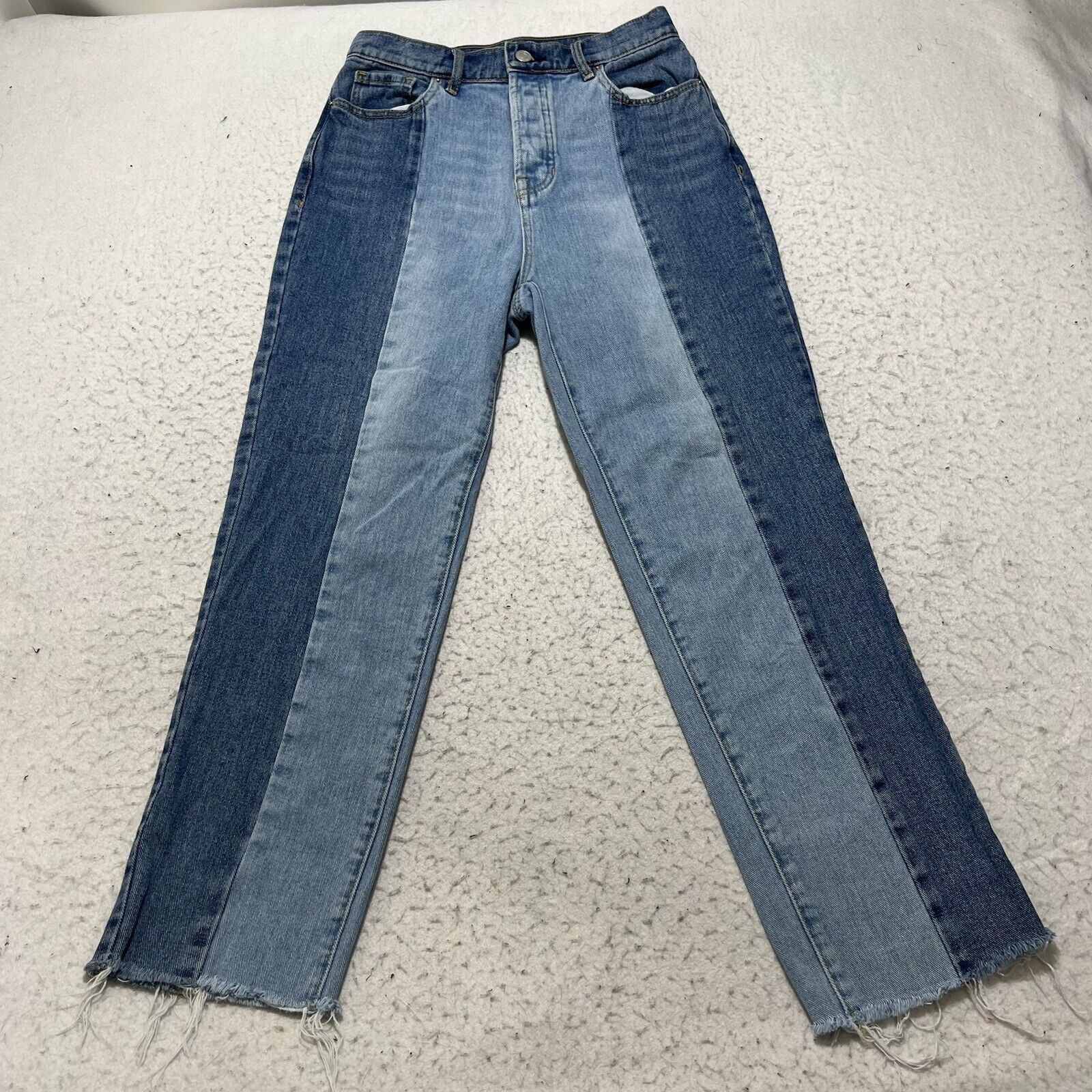 Pacsun PacSun 25 High Rise Straight Leg Button Denim Jeans Blue Size 26" / US 2 / IT 38 - 1 Thumbnail