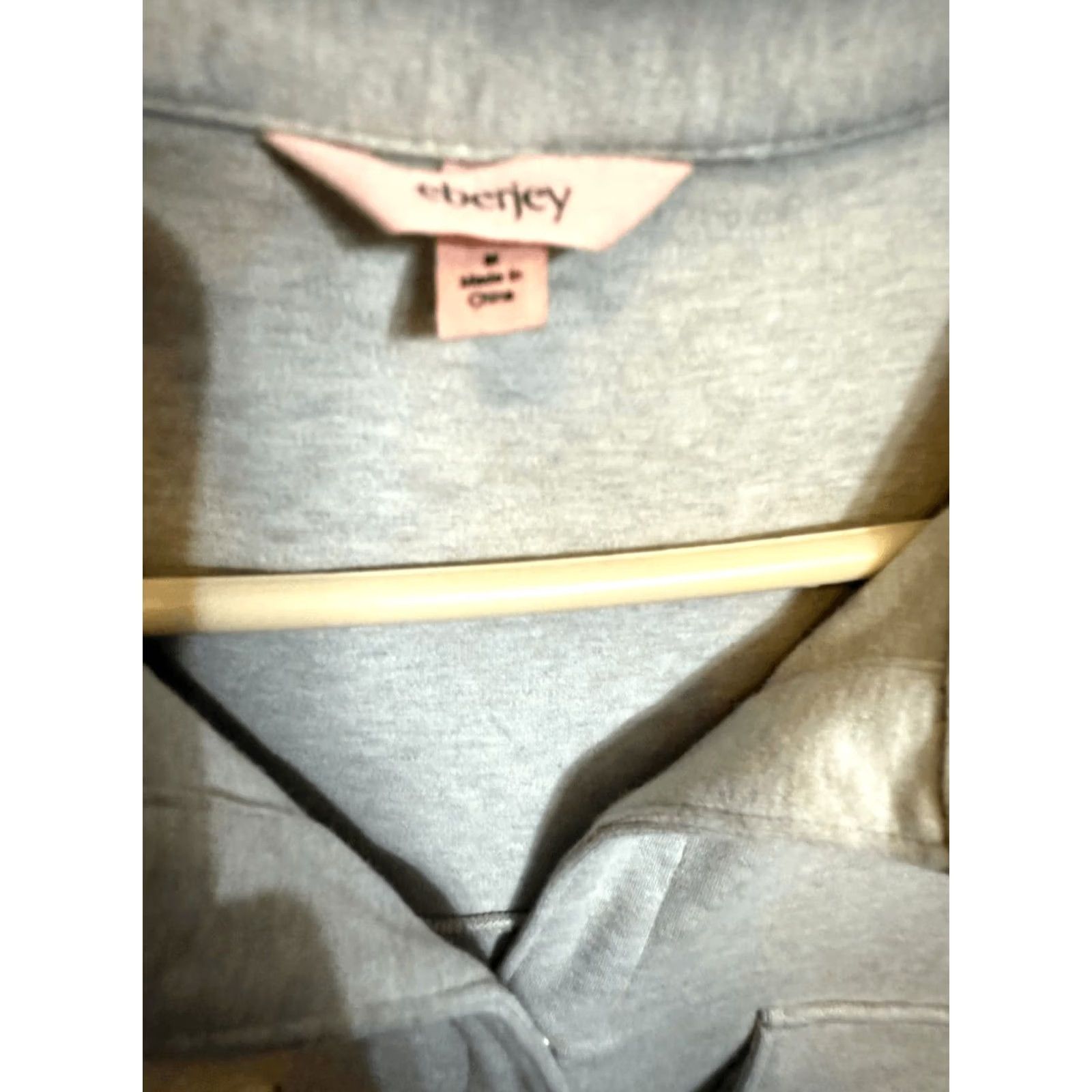 Eberjey Eberjey Women's Luxe Sweats Shacket Snap Collared Heather Gray Green Size Medium Size M / US 6-8 / IT 42-44 - 5 Thumbnail