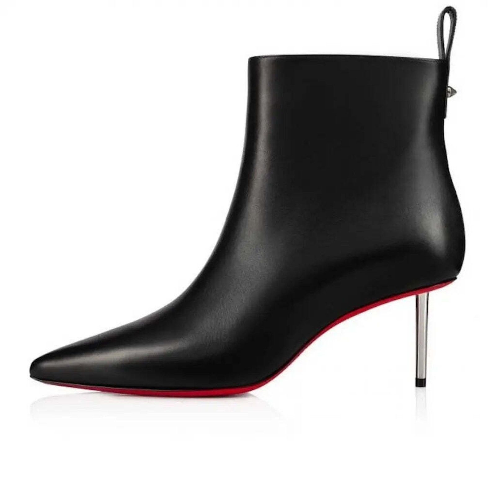 Christian Louboutin Christian Louboutin Epic Booty 70 Black Calf Leather Zipper Size US 9 / IT 39 - 3 Thumbnail