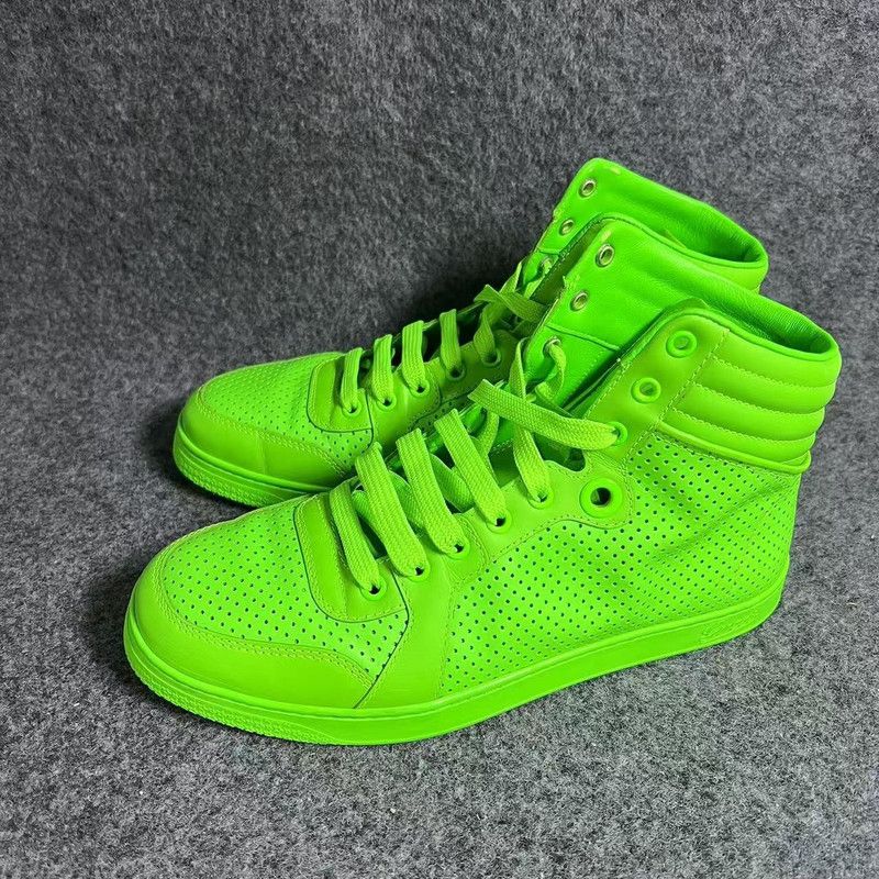Gucci Gucci High-Top Sneakers in Vibrant Green 0079 Size US 7.5 / EU 40-41 - 1 Thumbnail