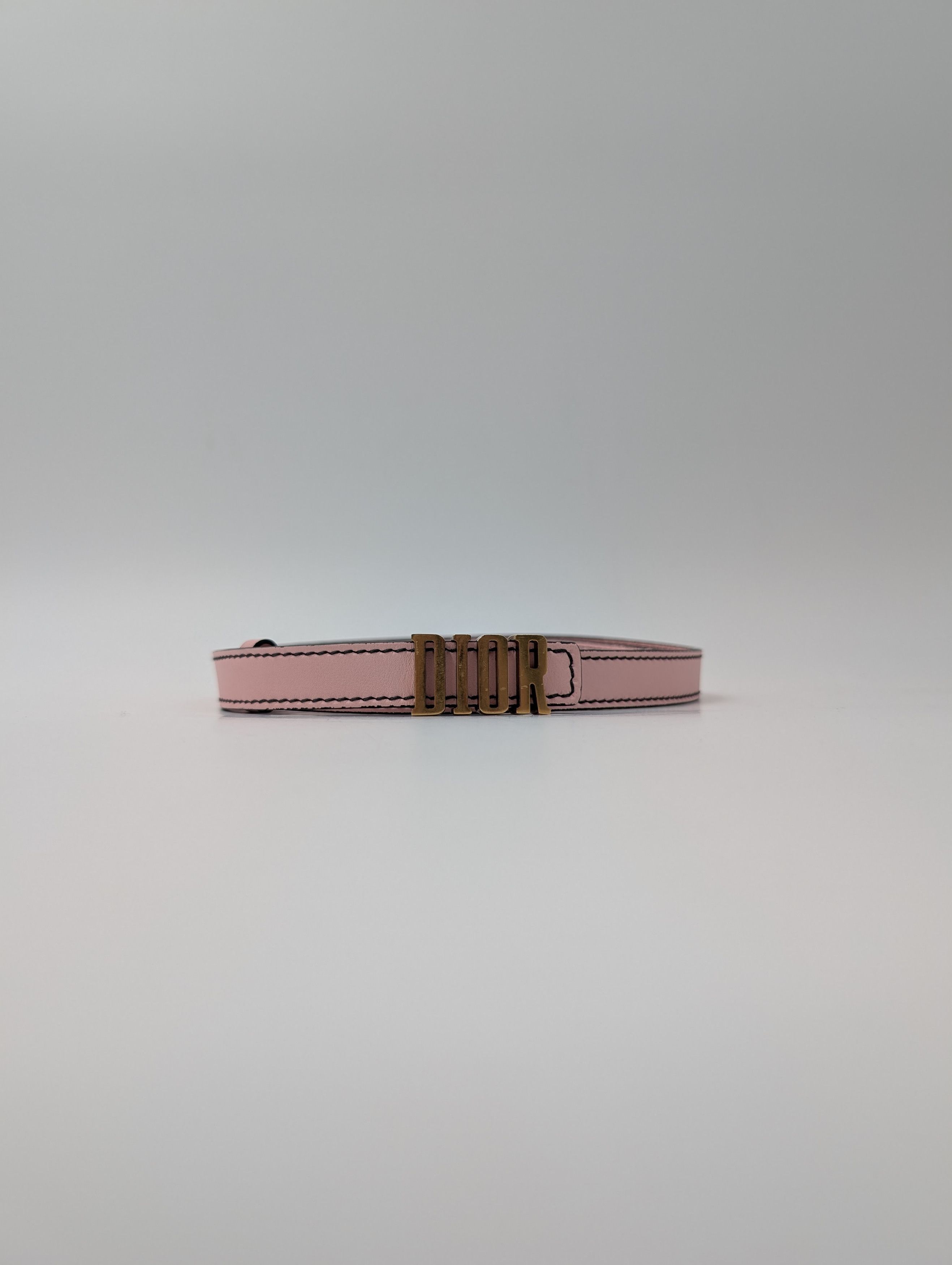 Dior Dior Pink Leather Belt With Logo Buckle Size ONE SIZE - 1 Thumbnail