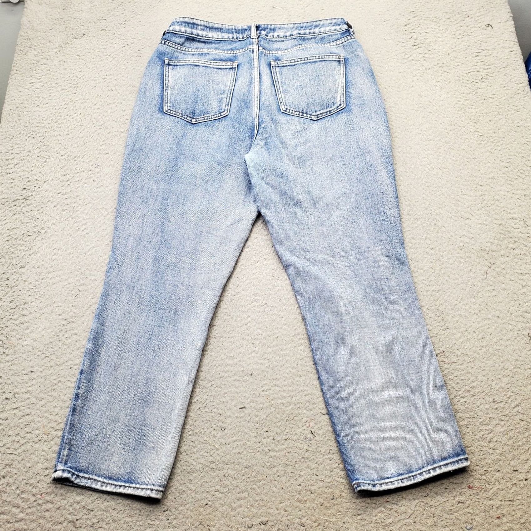 Pacsun PacSun Womens Jeans 30 Blue Denim Stretch Boho Faded Distressed Straight Leg Mom Size 30 Womens jeans Size 30" / US 8 / IT 44 - 2 Thumbnail