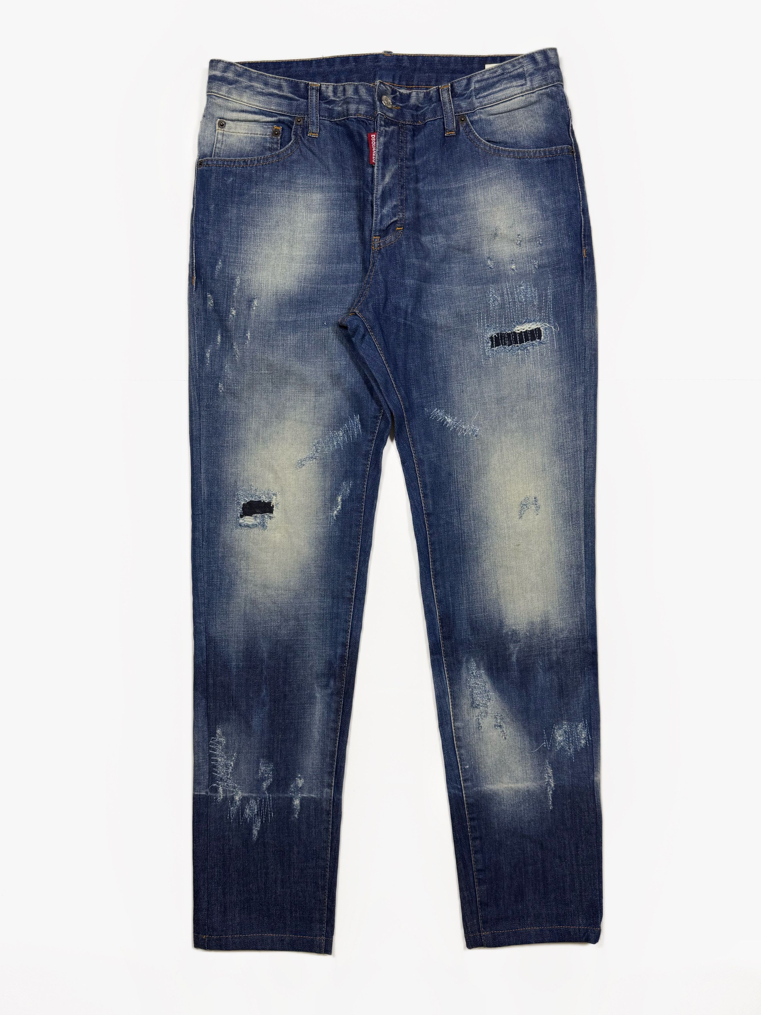 Dsquared2 Dsquared2 Distressed Slim Blue Jeans 32х32 Size US 32 / EU 48 - 1 Thumbnail