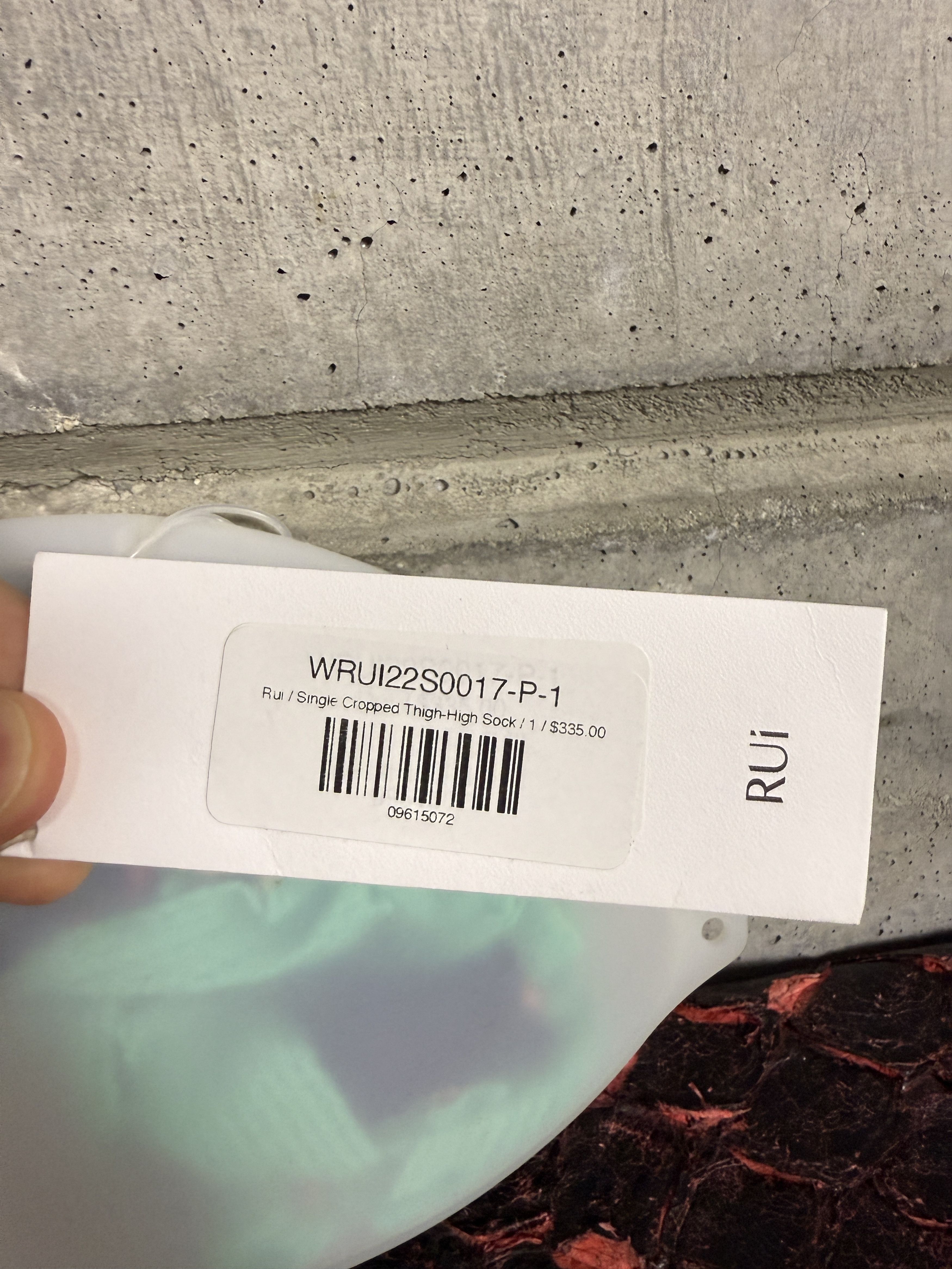 RUIbuilt $335 RUI Size 1 Single Cropped Thigh-High Sock Size ONE SIZE - 5 Thumbnail