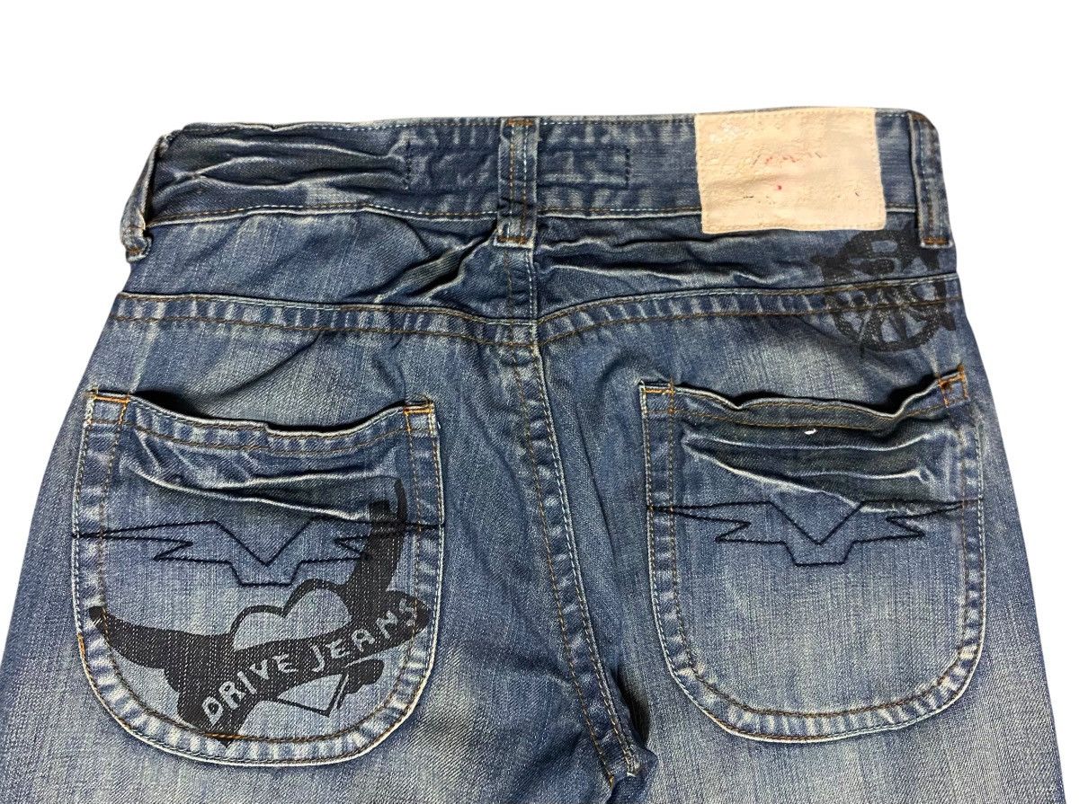 If Six Was Nine Rare Design Vintage Japanese Brand Drive Flared Jeans 2000s Size US 27 - 4 Thumbnail