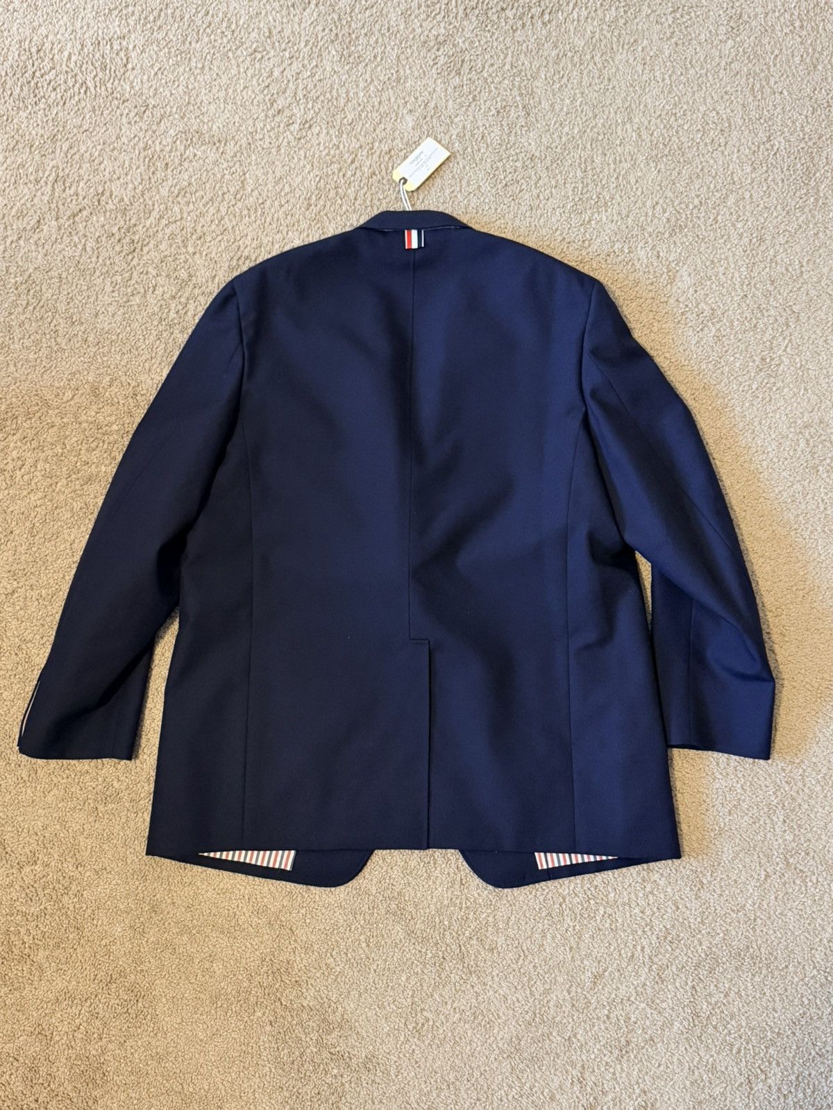 Thom Browne [NWT] Thom Browne Navy Virgin Wool Peak Lapel Blazer Size 42R - 7 Thumbnail