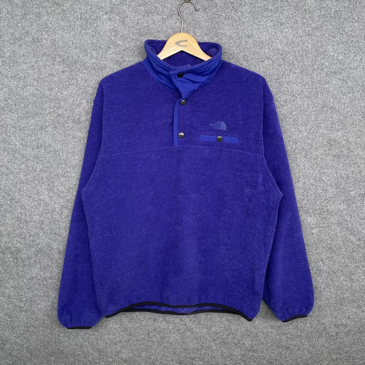 The North Face × Vintage 1990s TNF Quarter Button Fleece Sweatshirt Made in USA Size US L / EU 52-54 / 3 - 1 Thumbnail