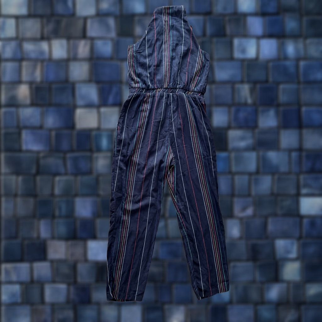 Anthropologie VINTAGE Anthropologie Dolan Left Coast Womens Striped Blue Romper Size S Made in USA Romper USA V-Neck Sleeveless Fringe Frendly? Size 28" / US 6 / IT 42 - 1 Thumbnail