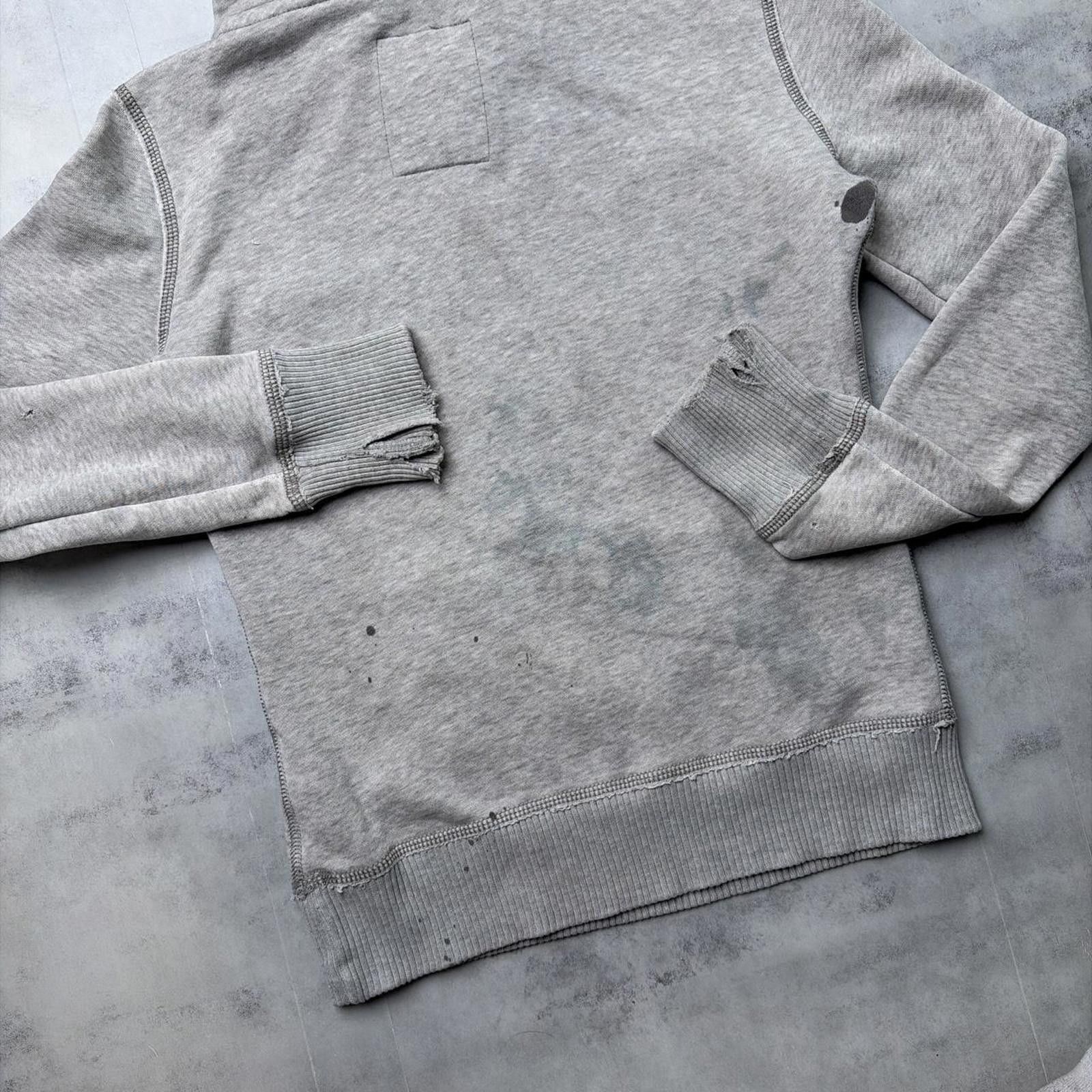 Aeropostale Y2K Grey Aeropostale Grunge Distressed Sherpa Hooded Hoodie Size XS / US 0-2 / IT 36-38 - 8 Thumbnail