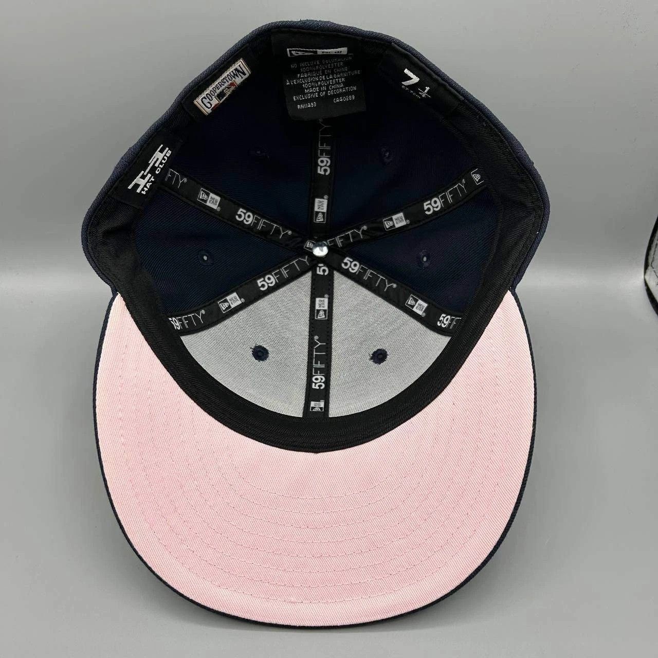New Era Houston Astros Hat Men 7 1/4 Navy Pink MLB Fitted Cap Size ONE SIZE - 2 Thumbnail