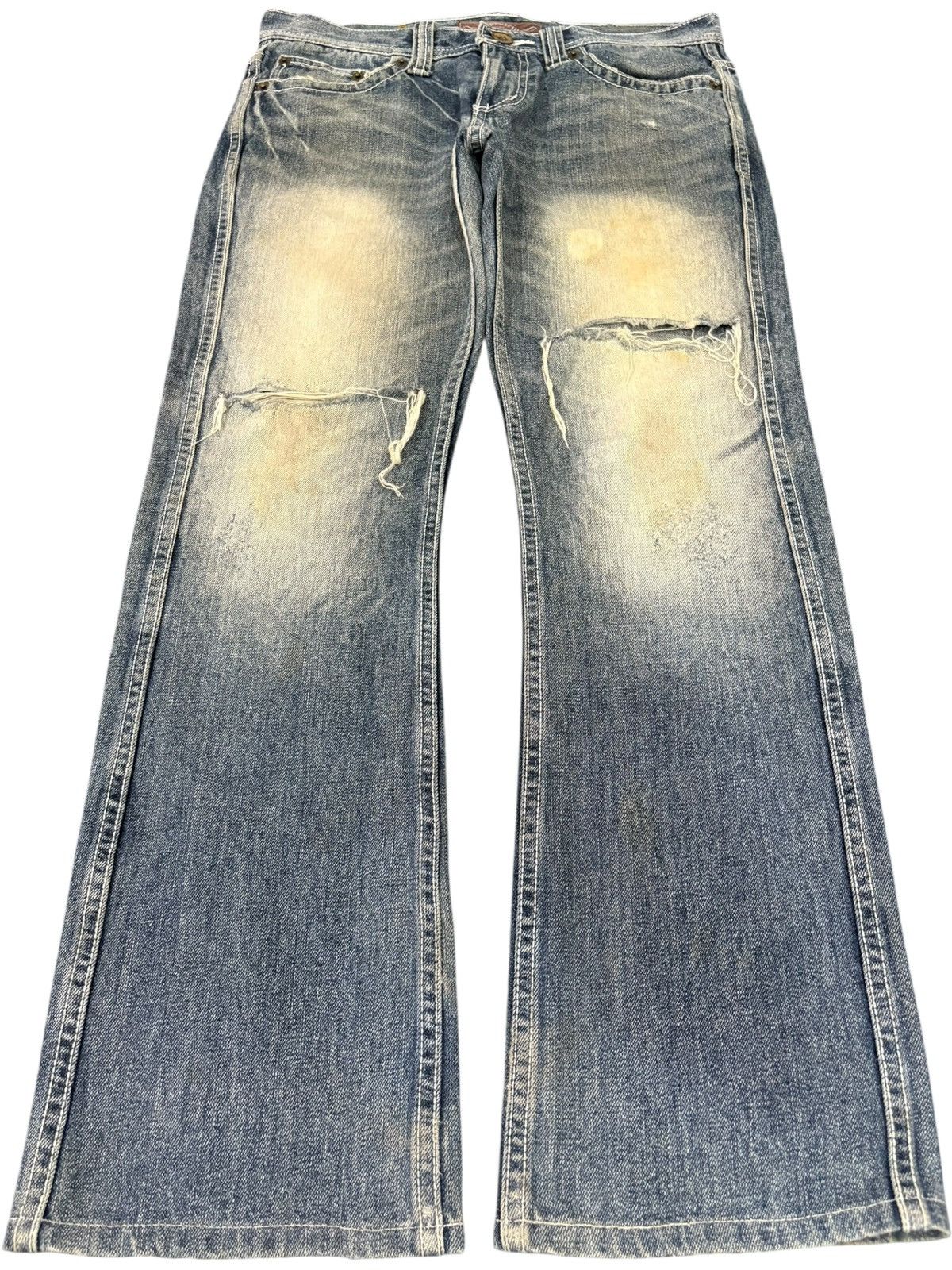Hysteric Glamour Vintage Japanese Apestein Nice Fade Distress Bootcut Jeans Size US 32 / EU 48 - 1 Thumbnail