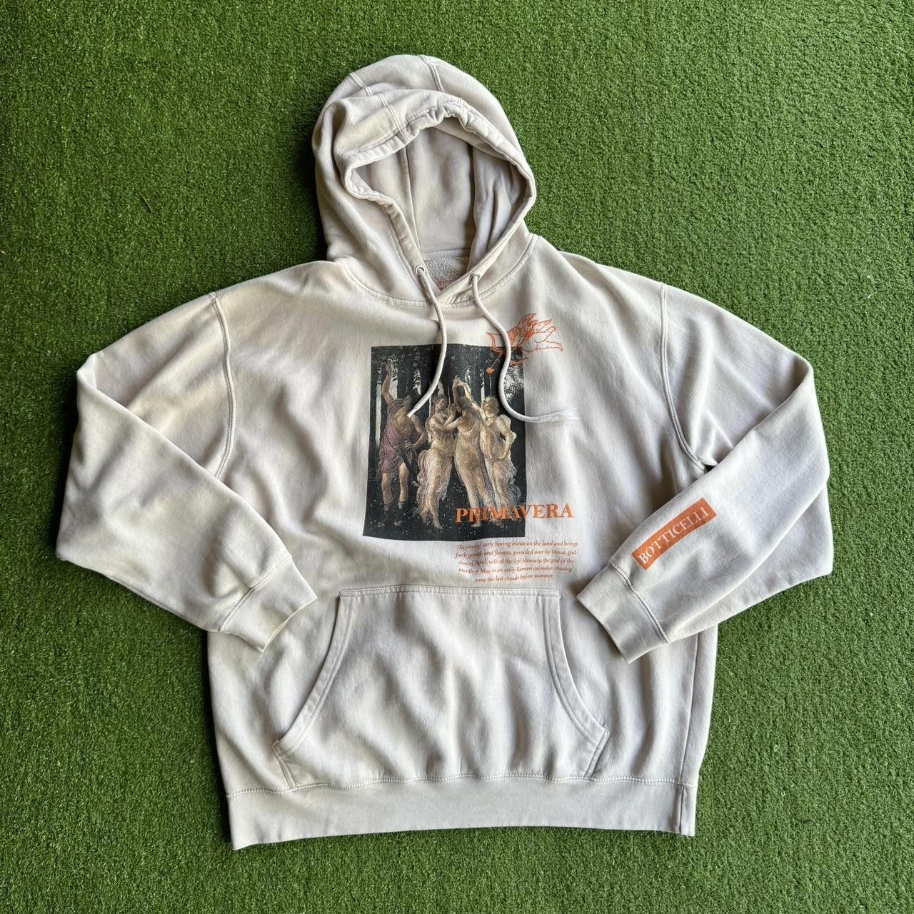 Designer Men's Cream and Grey Hoody Size US L / EU 52-54 / 3 - 1 Thumbnail