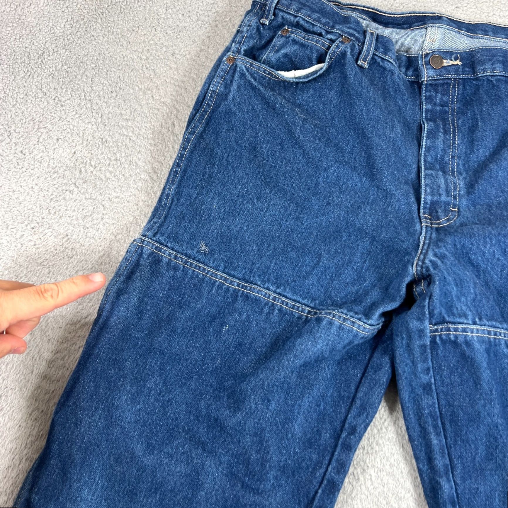 Dickies VINTAGE Dickies Men’s Straight Leg Jeans 38x34 Blue Denim Work Pants Industrial Utility Size US 38 / EU 54 - 3 Thumbnail