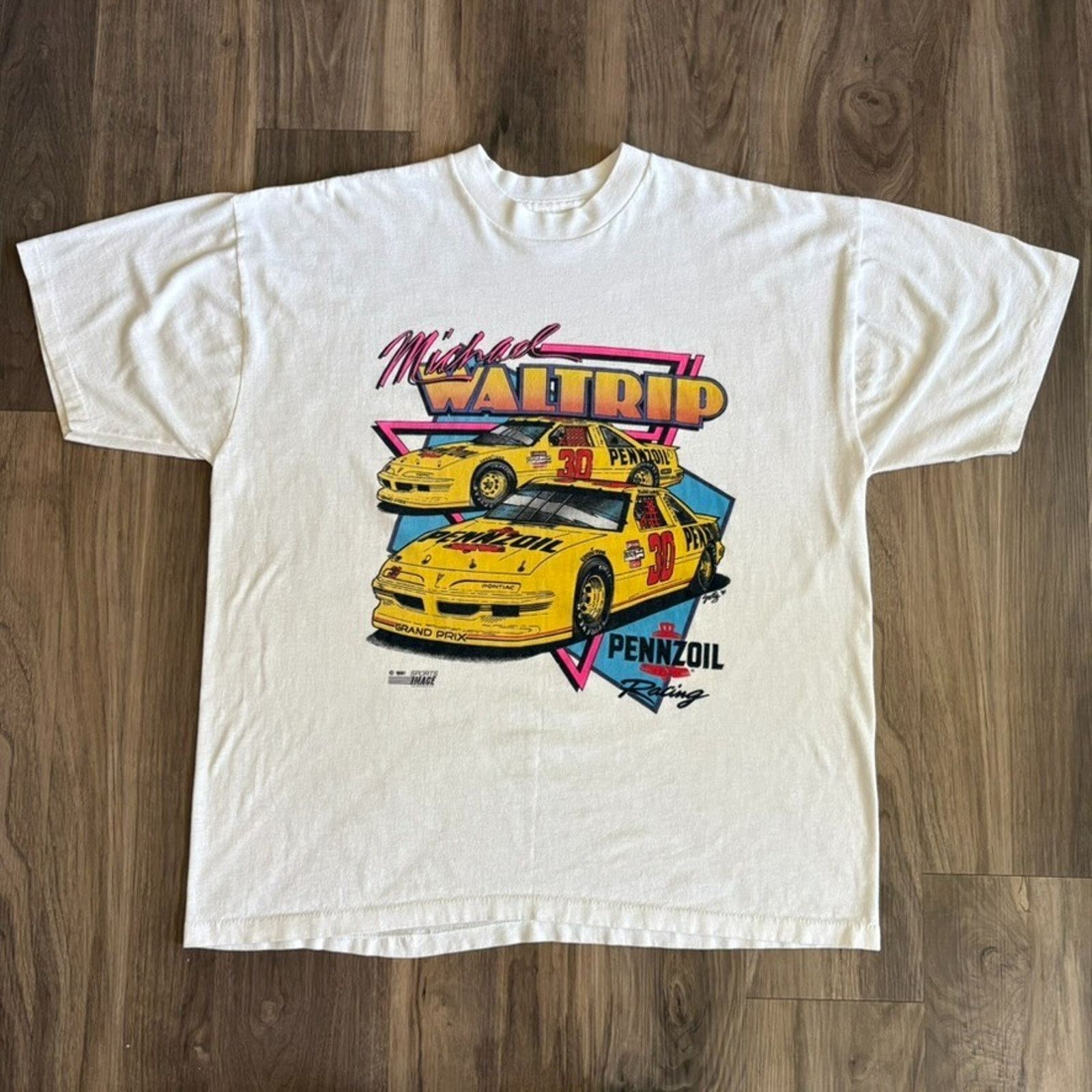 Vintage Vintage Michael Waltrip Pennzoil Racing T-Shirt Size XL Size US XL / EU 56 / 4 - 1 Thumbnail