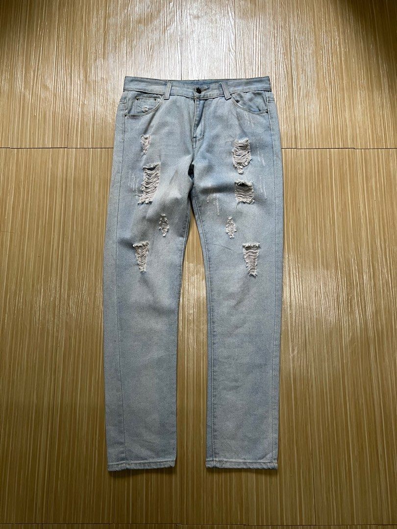 Japanese Brand Japanese Brand Distressed Rock Fashion Denim Pant Size US 30 / EU 46 - 2 Thumbnail