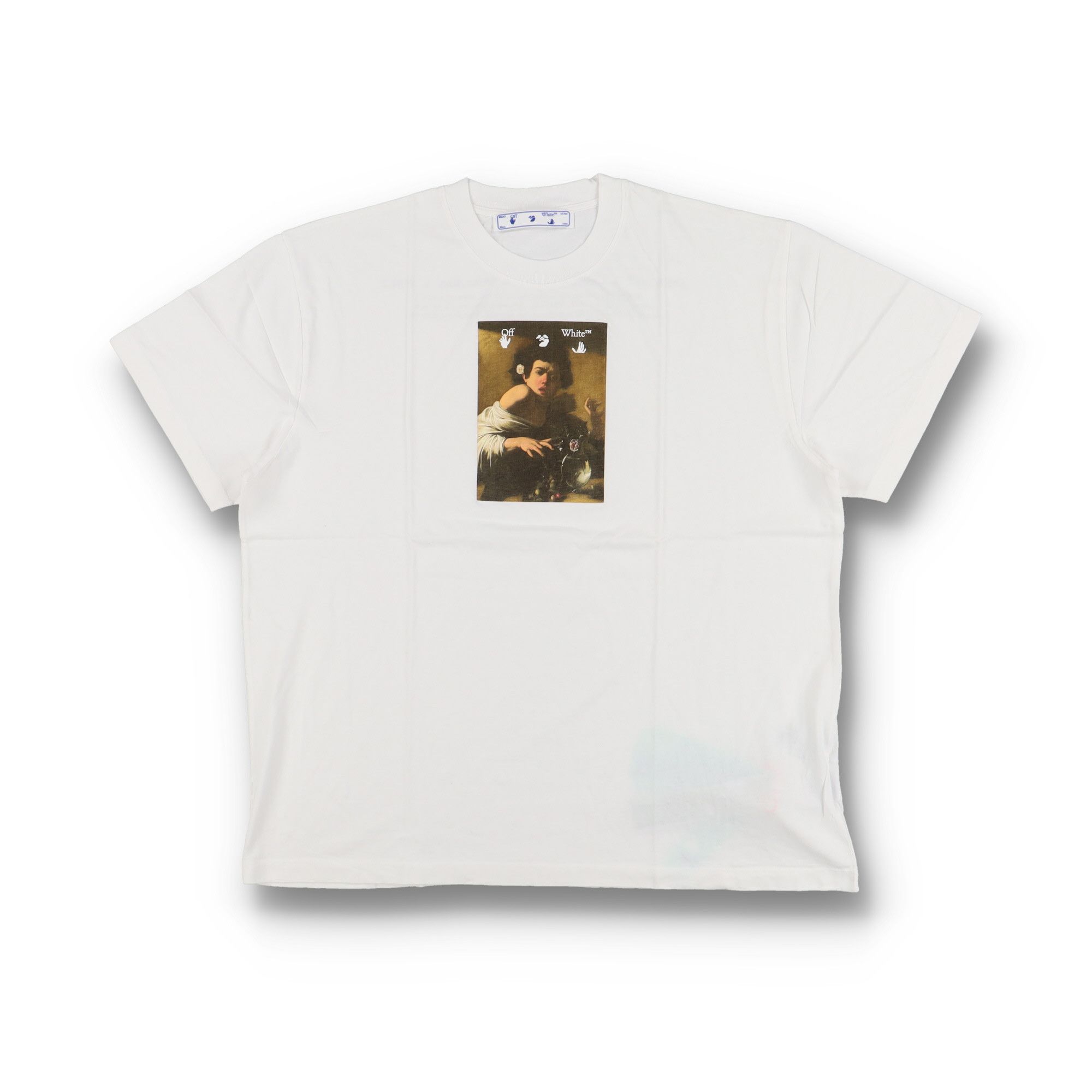 Off-White White Caravaggio Boy Oversized T-Shirt Size US M / EU 48-50 / 2 - 1 Thumbnail