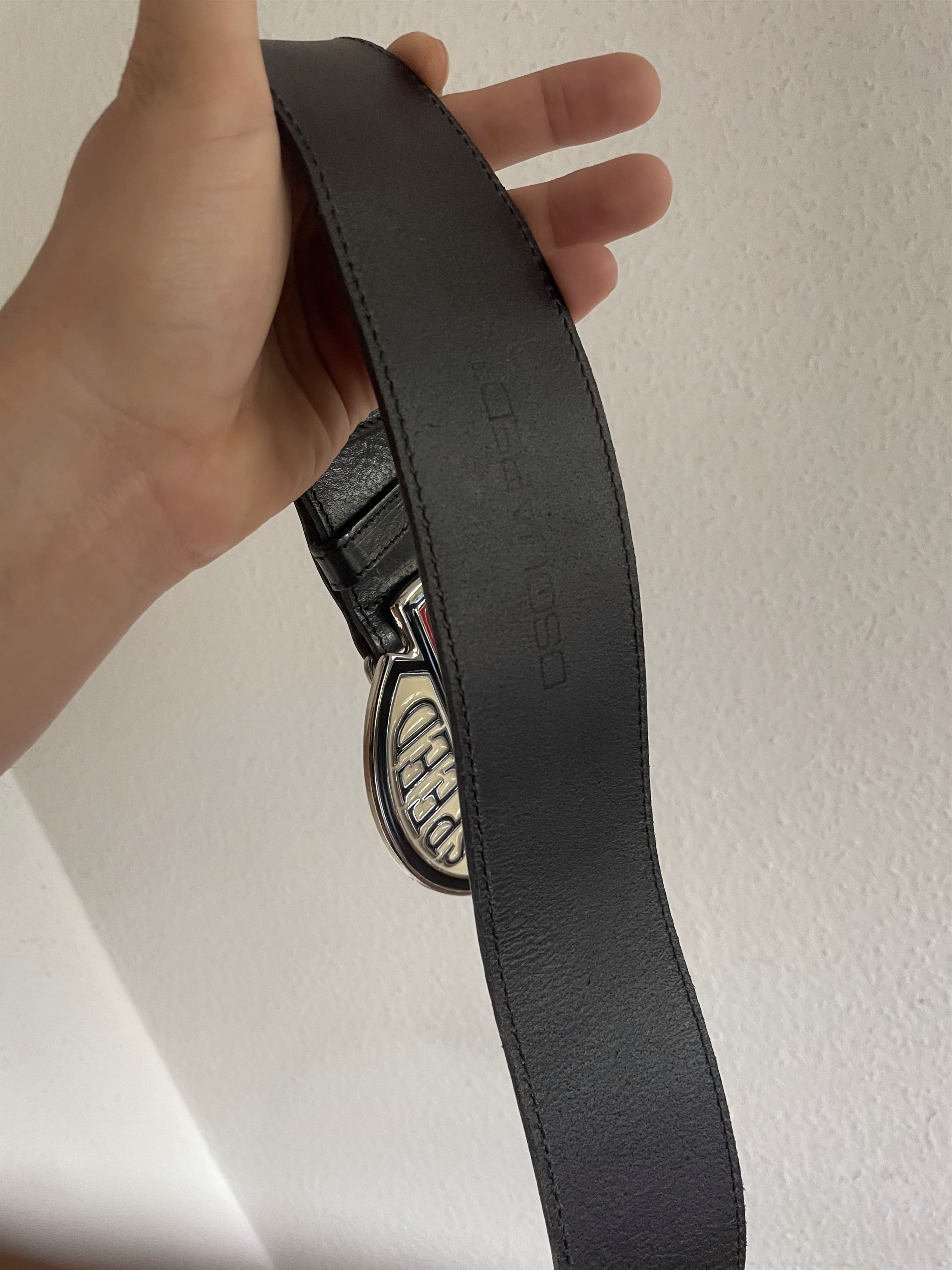 Dsquared2 Speed Oil Big Buckle Leather Belt Size 34 - 5 Thumbnail