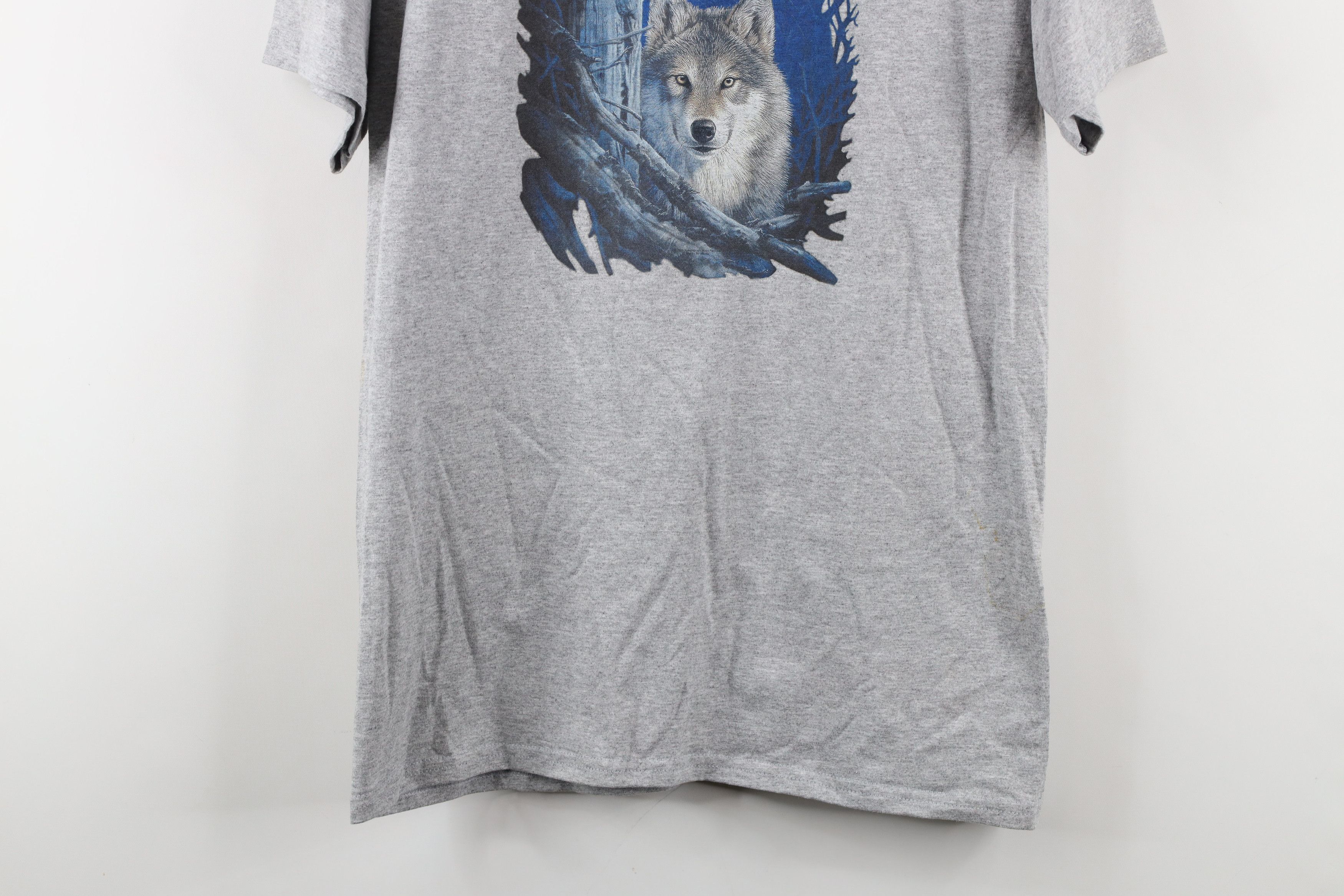 Vintage Vintage 90s Y2K Streetwear Wolf Moon Short Sleeve T-Shirt Size US M / EU 48-50 / 2 - 3 Thumbnail