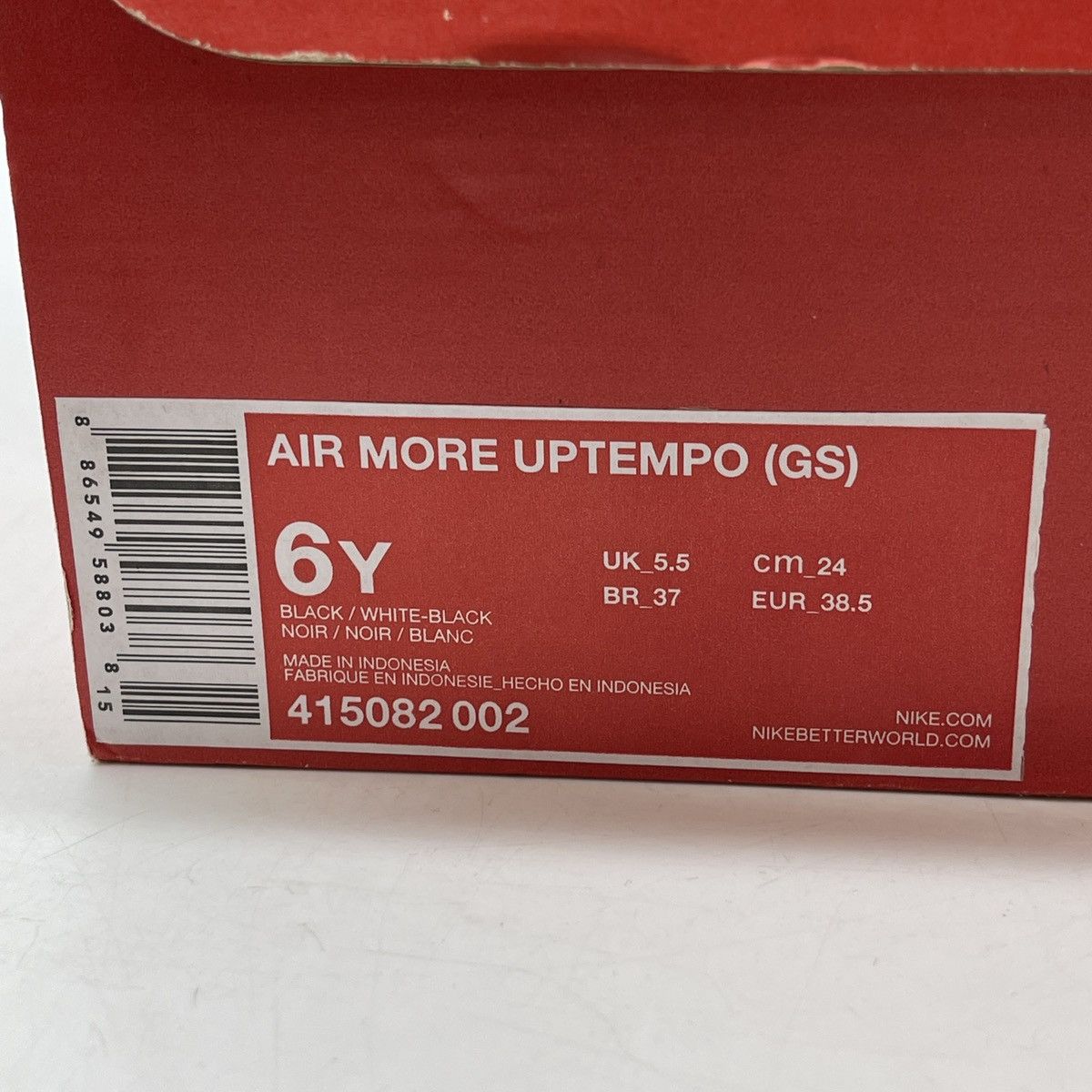 Nike Air more uptempo black Size US 6 / EU 39 - 9 Thumbnail