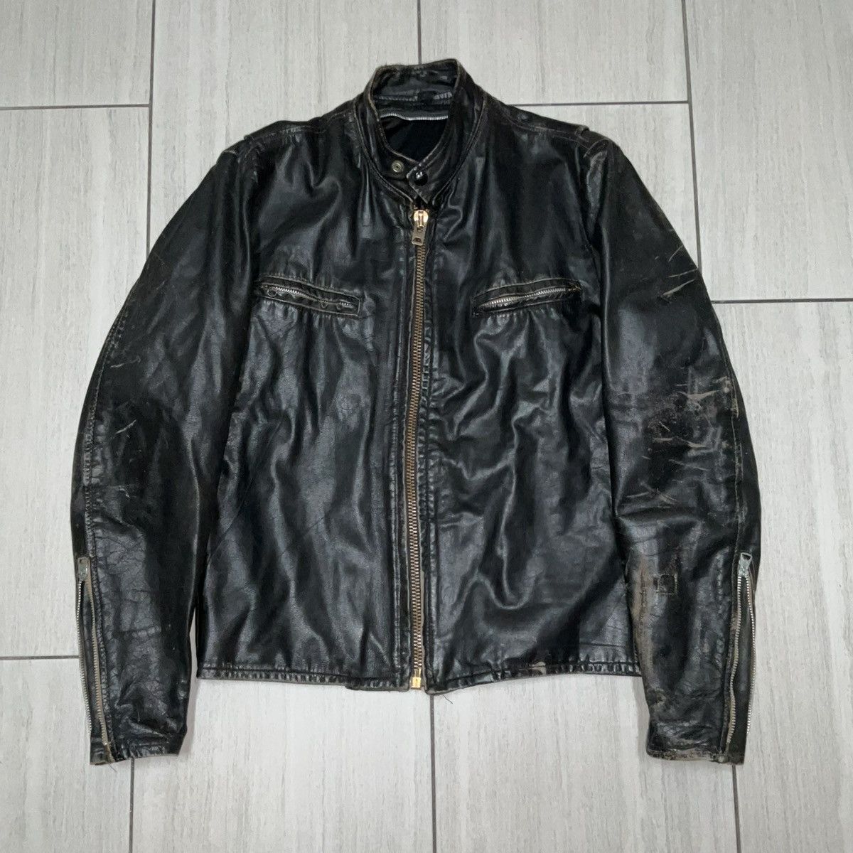 Vintage True vintage leather moto jacket Size US M / EU 48-50 / 2 - 1 Thumbnail