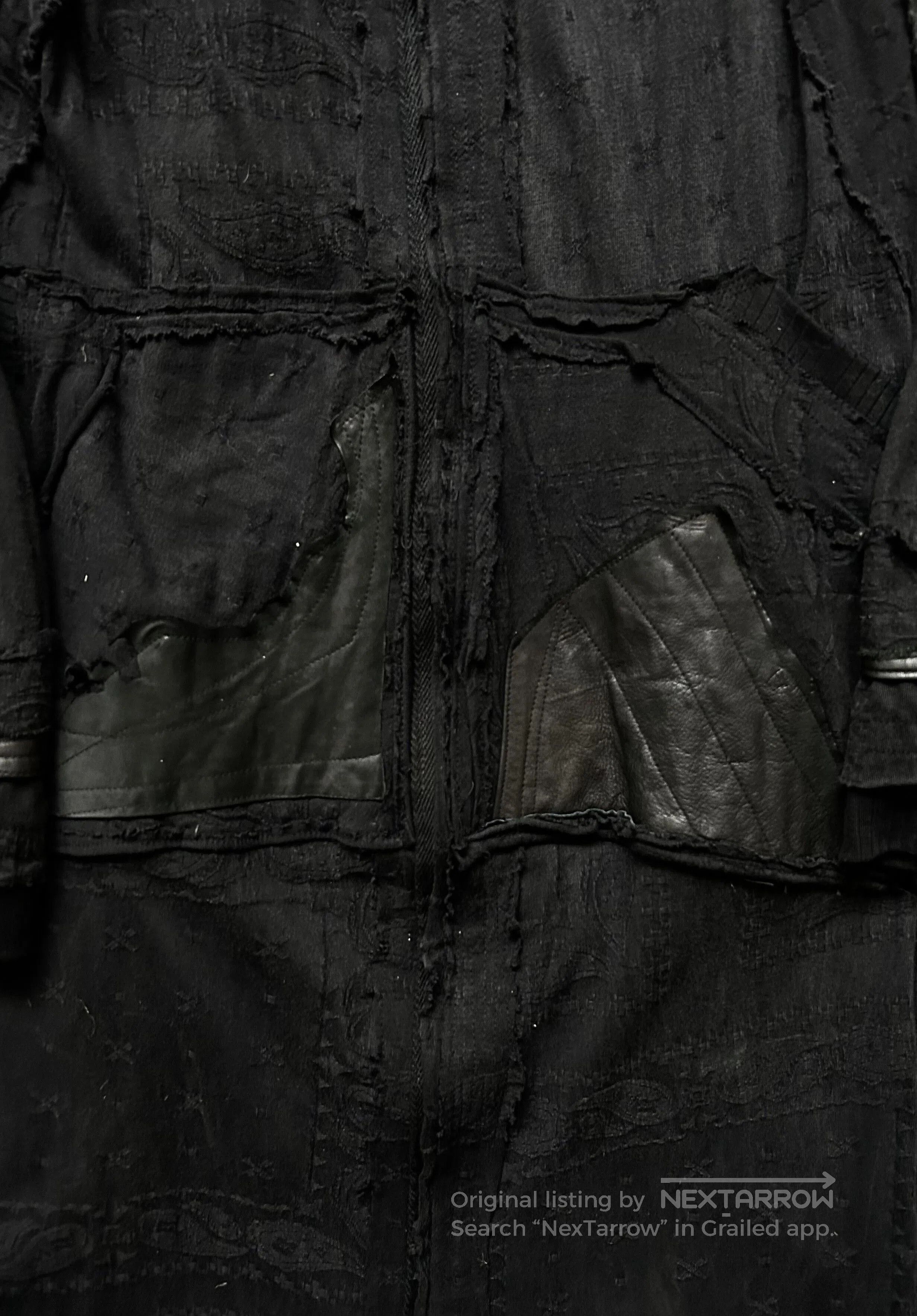 Japanese Brand black patchwork hooded outerwear jacket. Size US L / EU 52-54 / 3 - 5 Thumbnail