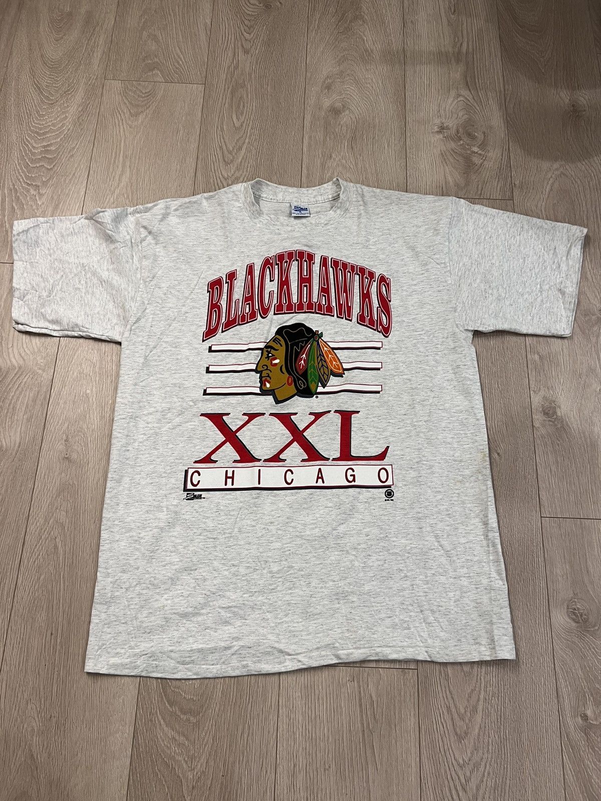 NHL × Vintage Vintage 1992 Chicago Blackhawks Single Stitch T Shirt NHL Size US XL / EU 56 / 4 - 2 Thumbnail