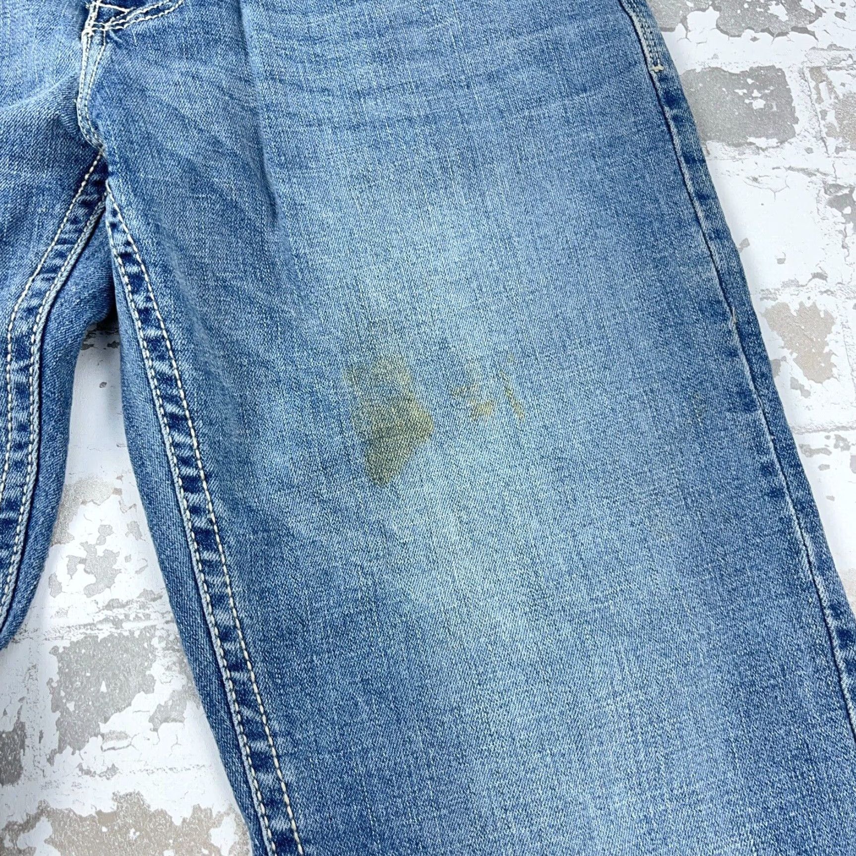 Denime TK Axel Jeans Men 34x30 Slim Boot Cut Dark Wash Denim Pants Flap Pockets Faded Size US 34 / EU 50 - 6 Thumbnail