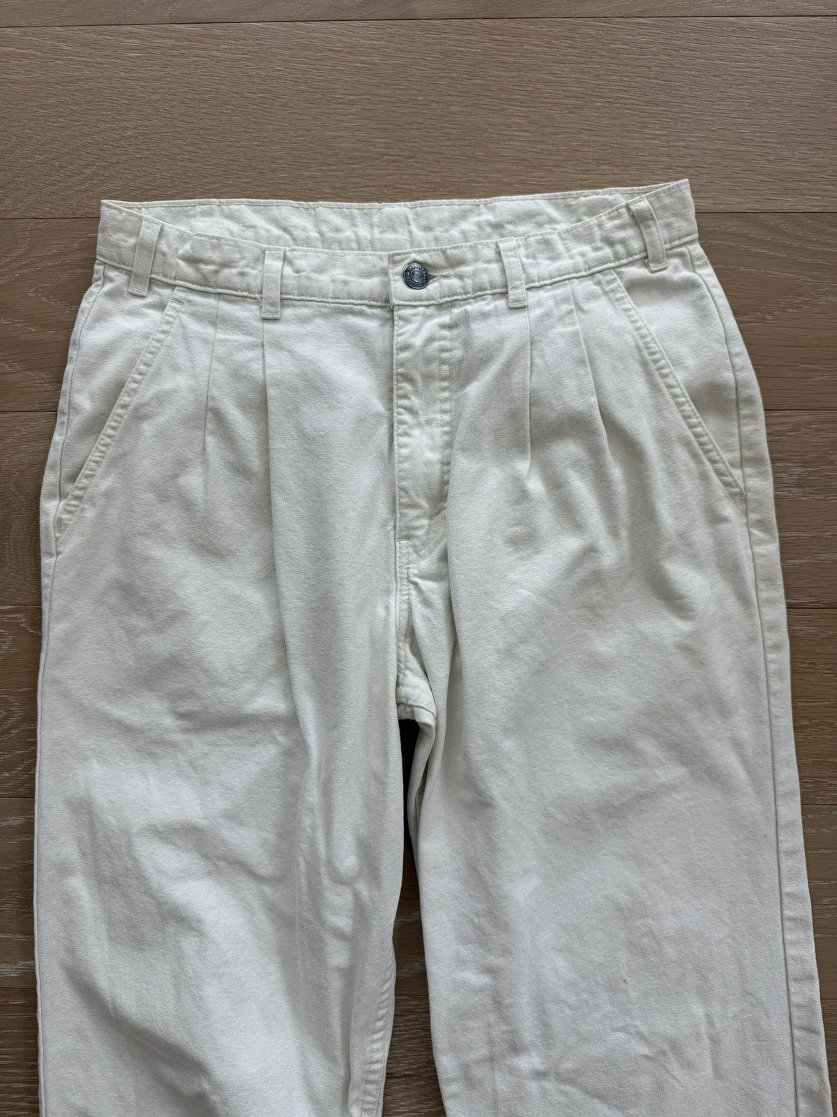 Levi's Vintage 80s White Pleated Levi’s 501 Pants Size 31" - 3 Thumbnail