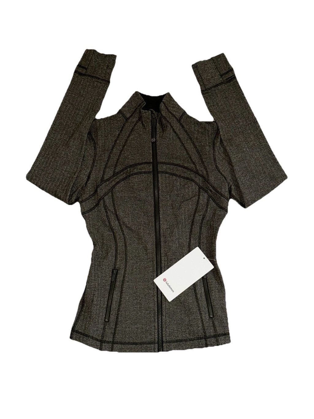 Lululemon LULULEMON DEFINE JACKET HERRINGBONE DARK OLIVE BROWN SZ 4 Size S / US 4 / IT 40 - 1 Thumbnail