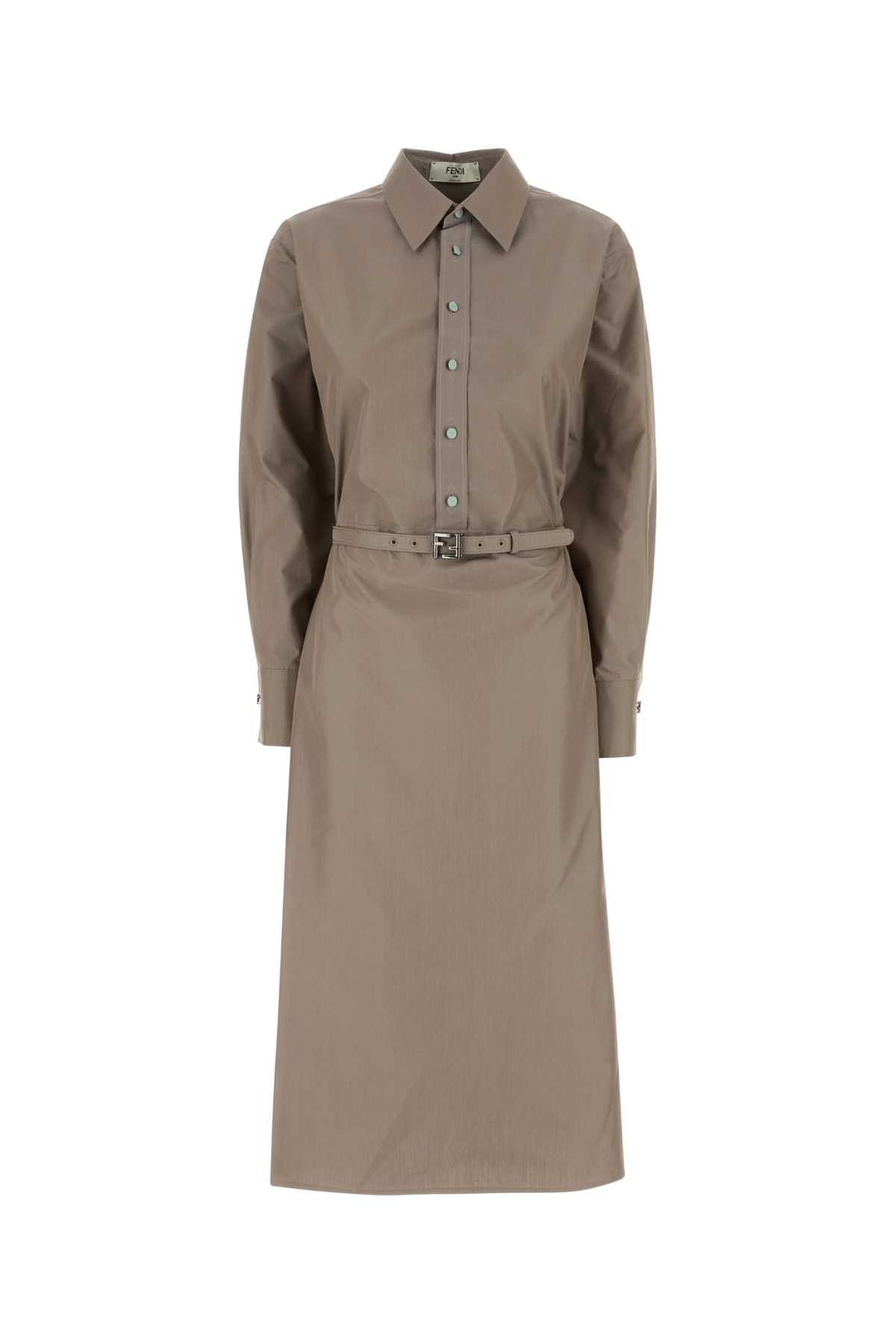 Fendi Cappuccino Poplin Shirt Dress Size S / US 4 / IT 40 - 1 Thumbnail