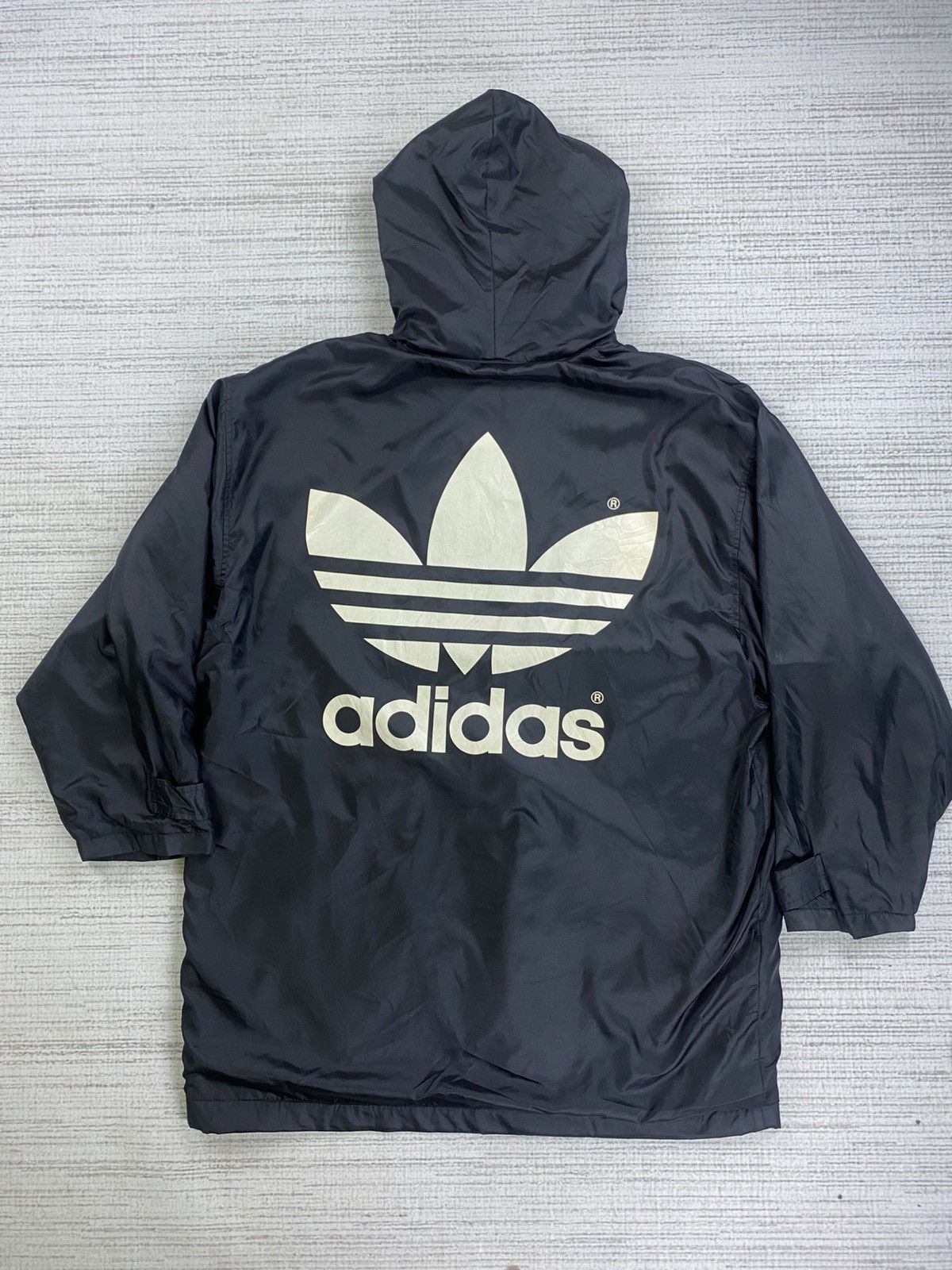 Adidas × Vintage Vintage 90s Adidas Big Logo Lined Sherpa Oversized Jacket Size US XL / EU 56 / 4 - 1 Thumbnail
