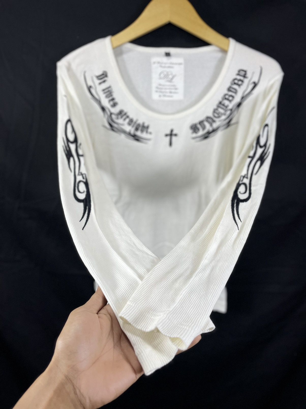 If Six Was Nine × Japanese Brand × KMRii Poem Tribal Tato Thermal Ifsixwasnine style Longselleve Size US M / EU 48-50 / 2 - 2 Thumbnail