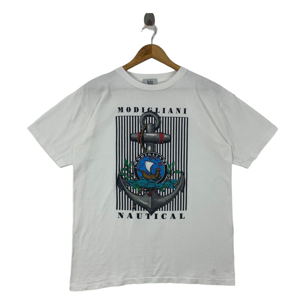 Vintage Vintage 90s MODIGLIANI Art design tee shirt Size US L / EU 52-54 / 3 - 1 Thumbnail