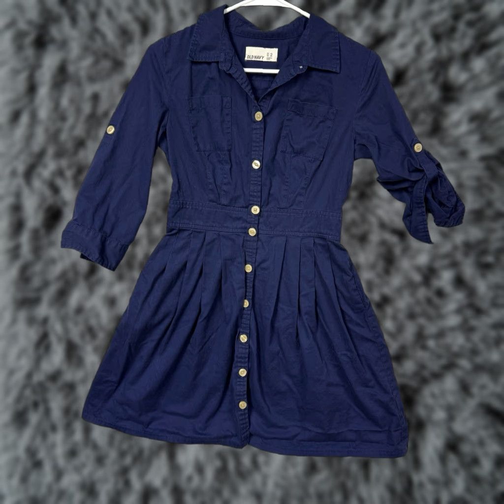 Old Navy Old Navy Shirt Dress 2 100% Cotton Retro 80s Teacher Military Coastal Utility Shirt Dress Women Adult Small Blue 90s Retro Modern Vintage: No Size XS / US 0-2 / IT 36-38 - 1 Thumbnail